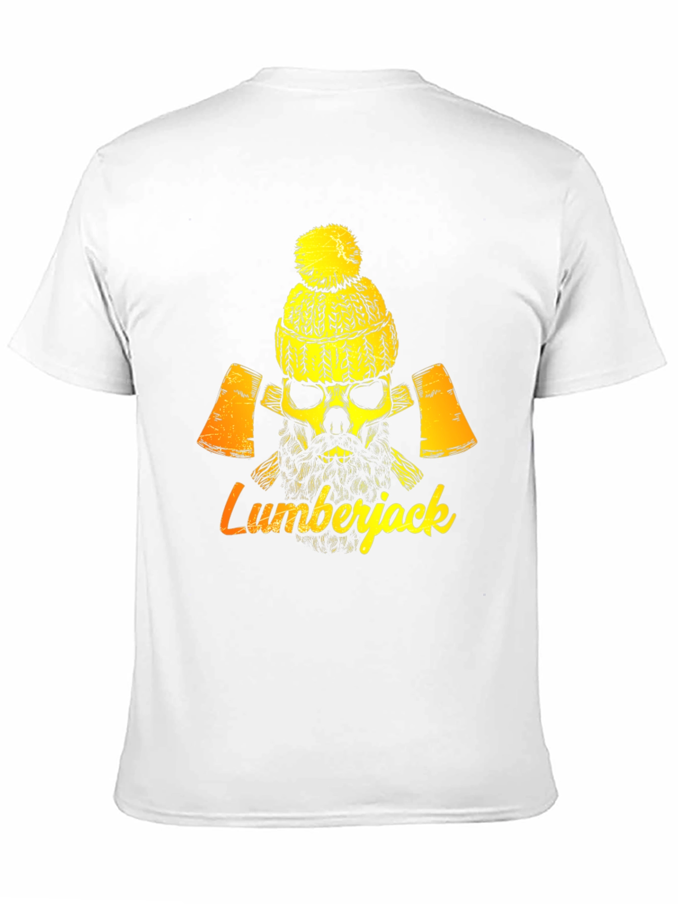 Lumberjack Skull Graphic Tee - Black Cotton Blend