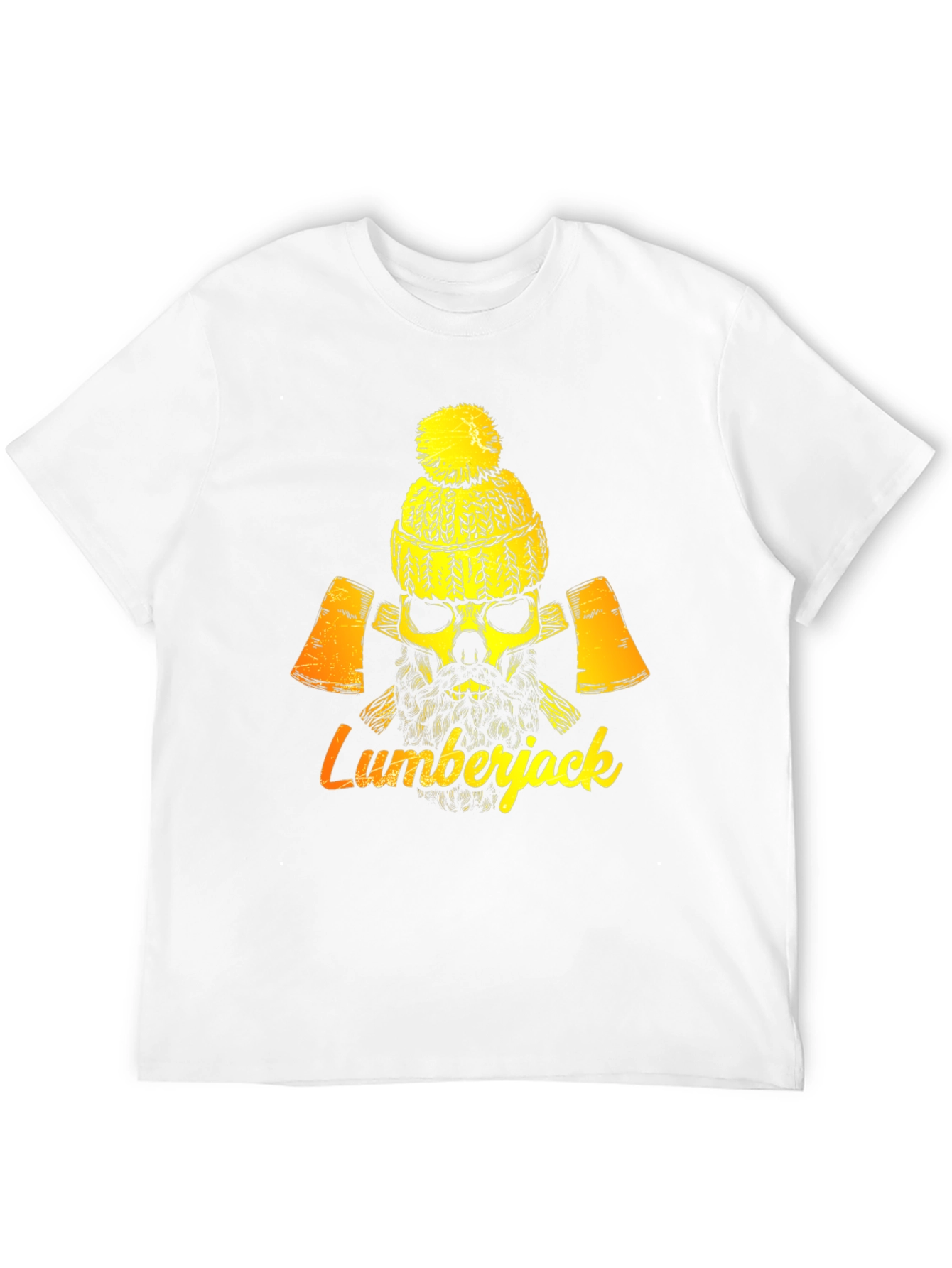 Lumberjack Skull Graphic Tee - Black Cotton Blend