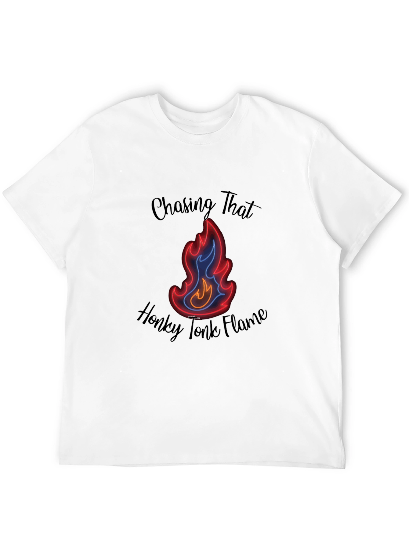 Chasing That Honky Tonk Flame Black T-Shirt