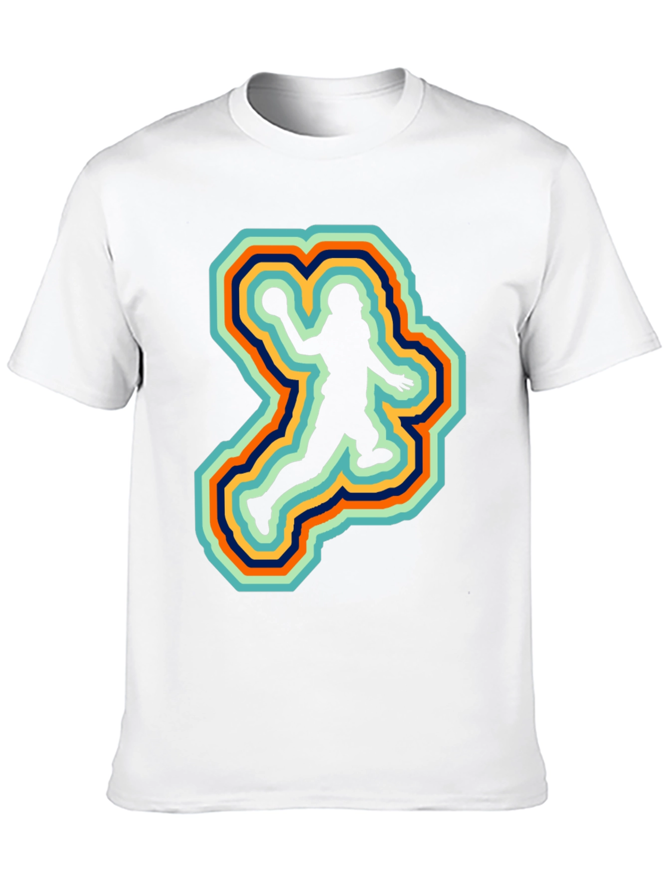 Retro Football Player Silhouette Graphic Tee