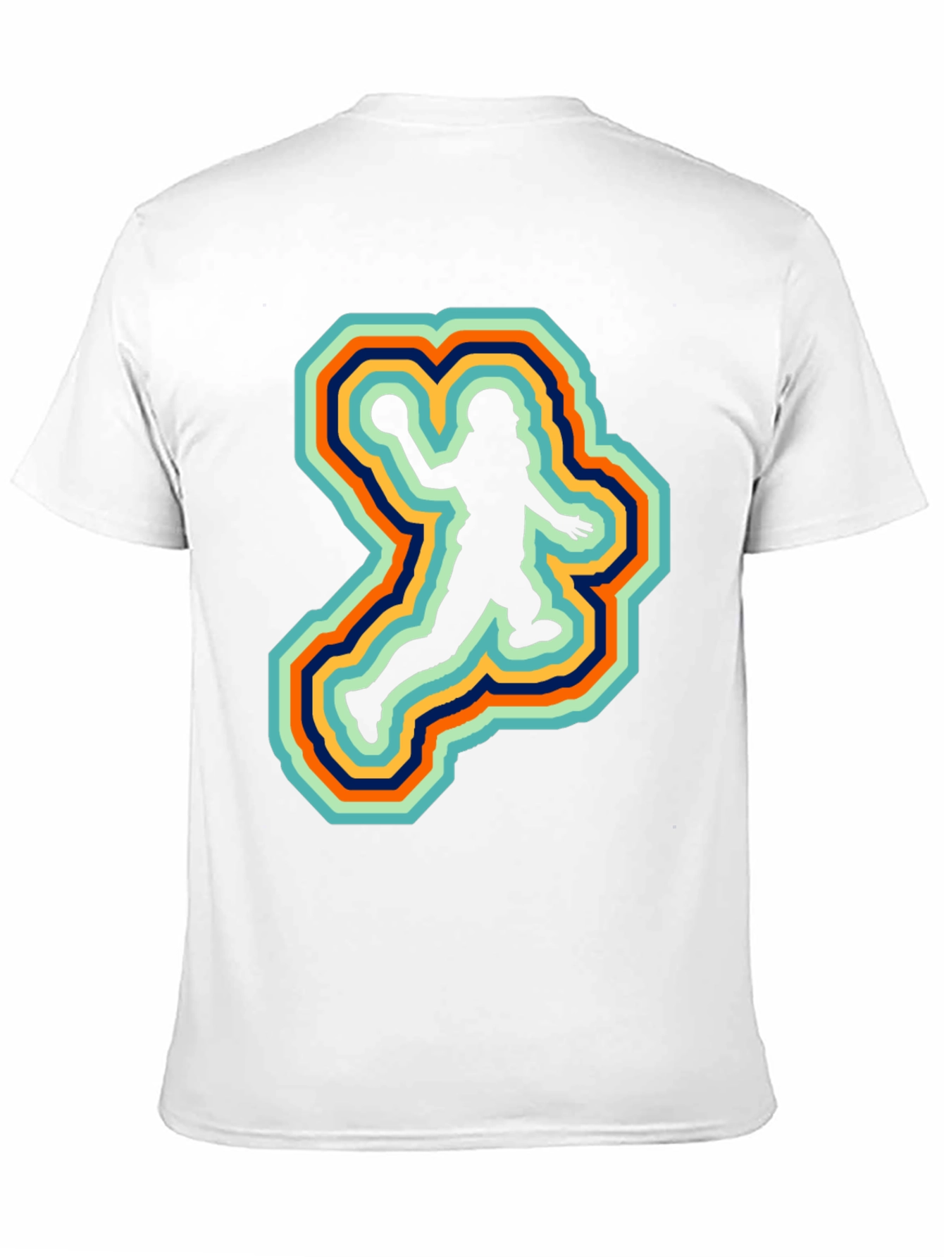 Retro Football Player Silhouette Graphic Tee