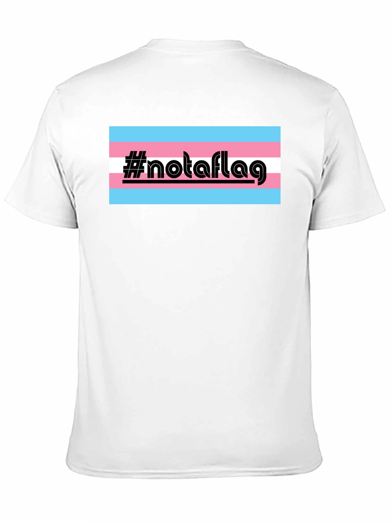 Transgender Pride #notaflag Black T-Shirt