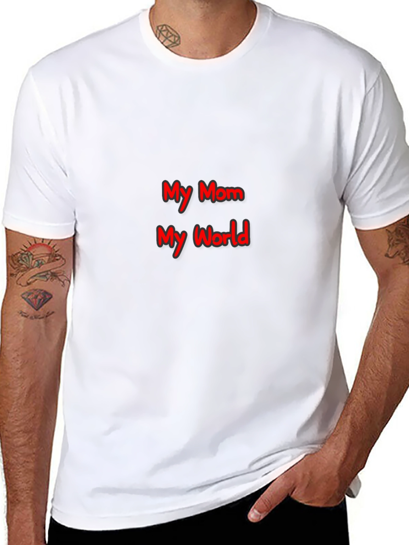 My Mom My World Graphic T-Shirt - Black