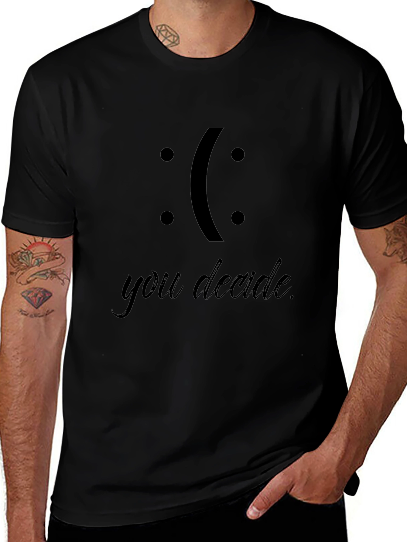 You Decide Black Graphic T-Shirt