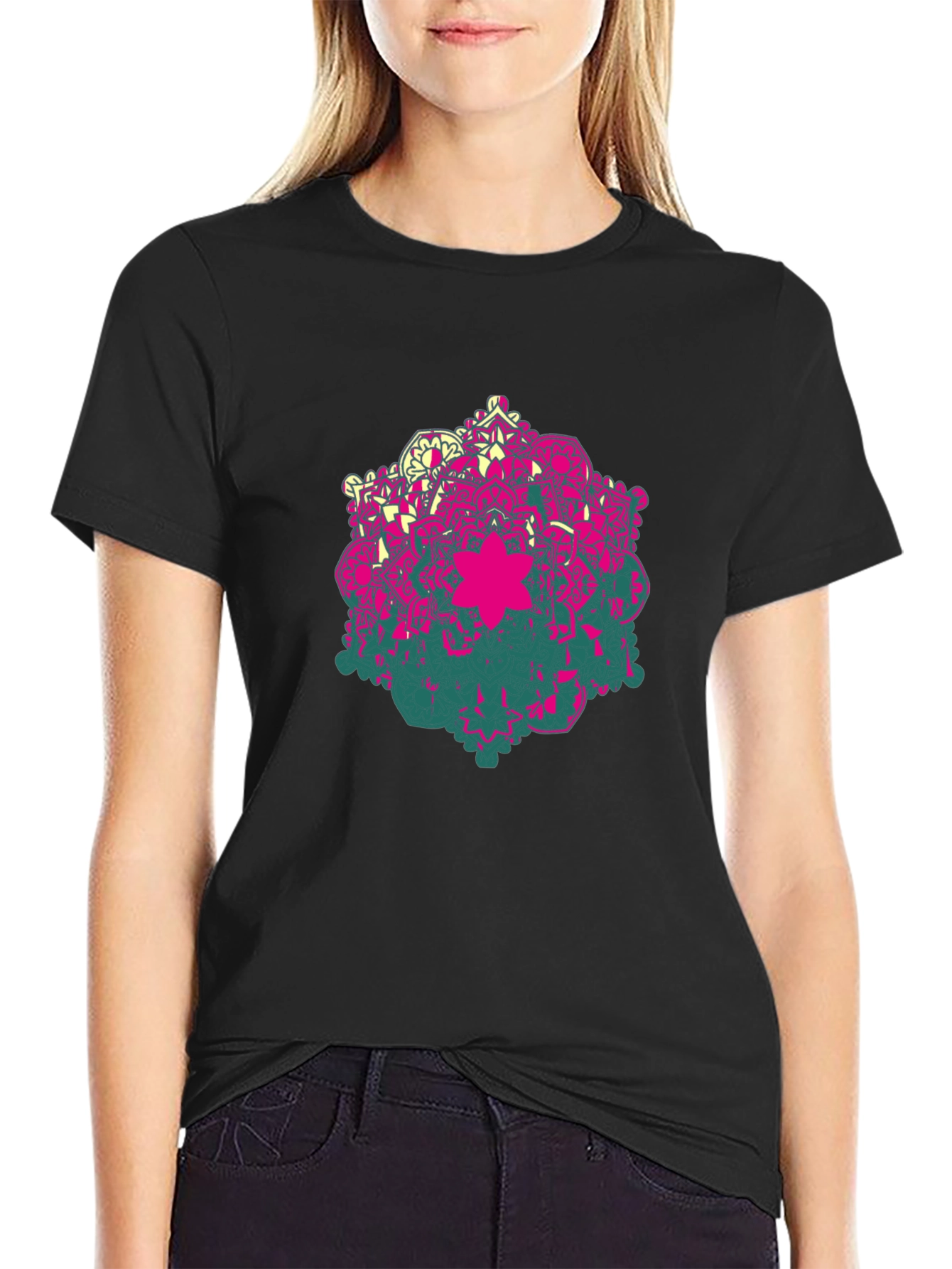Geometric Mandala Graphic Print T-Shirt