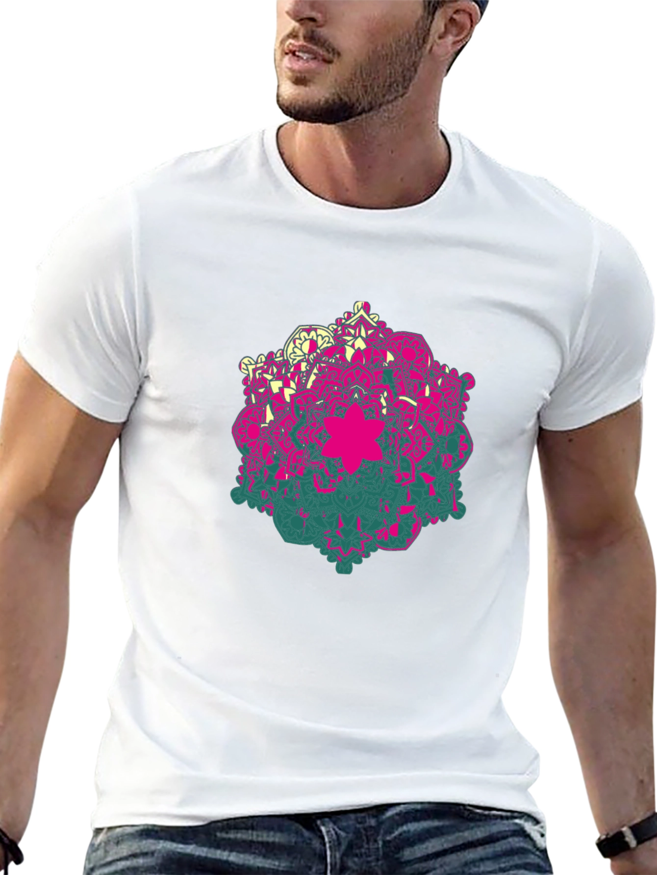 Geometric Mandala Graphic Print T-Shirt