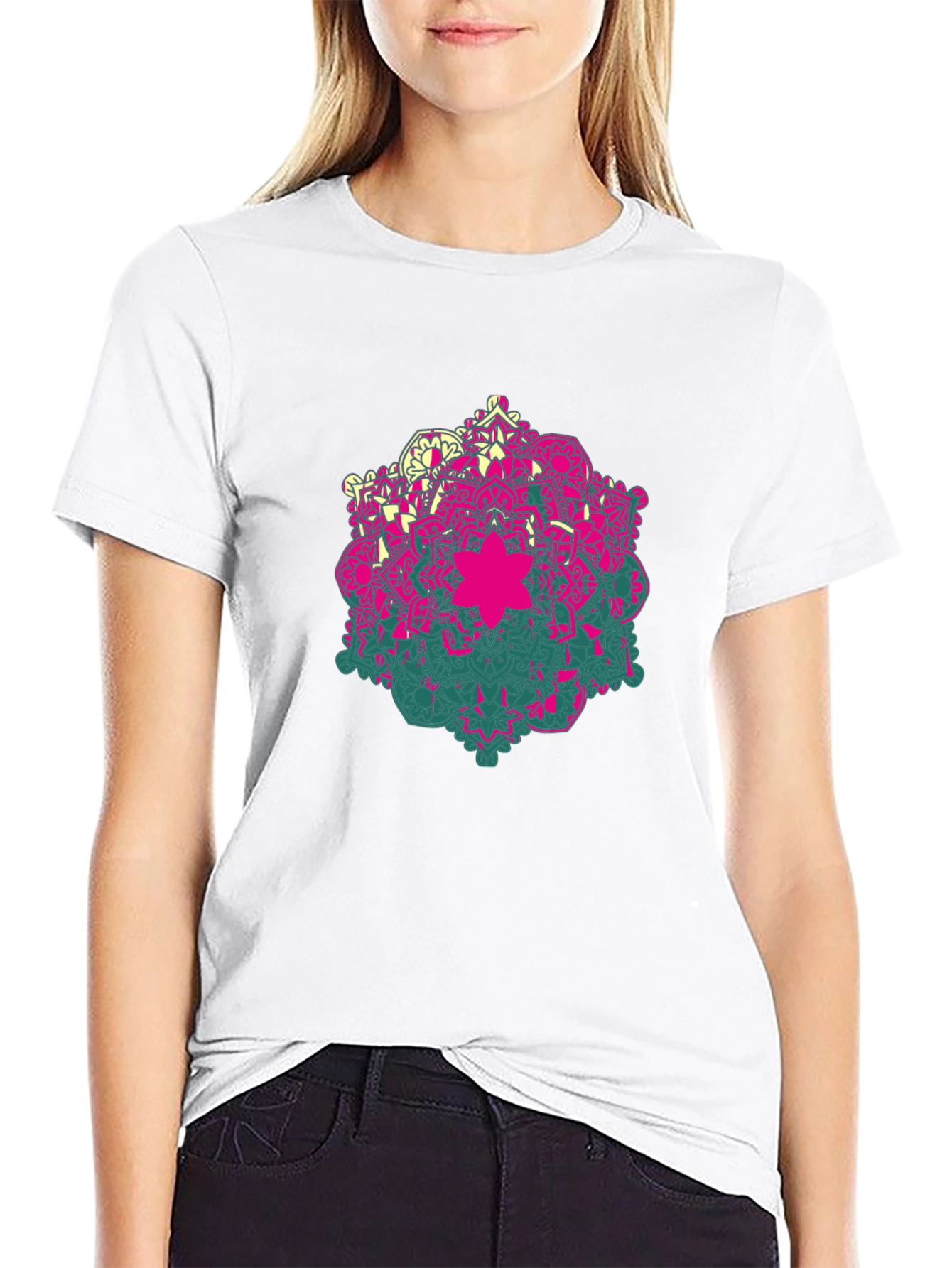 Geometric Mandala Graphic Print T-Shirt