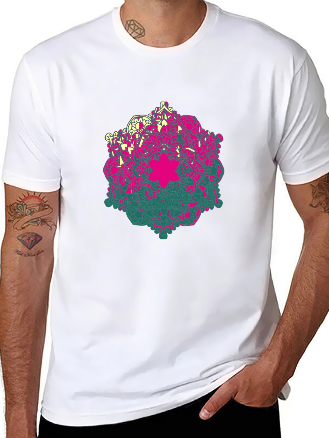 Geometric Mandala Graphic Print T-Shirt