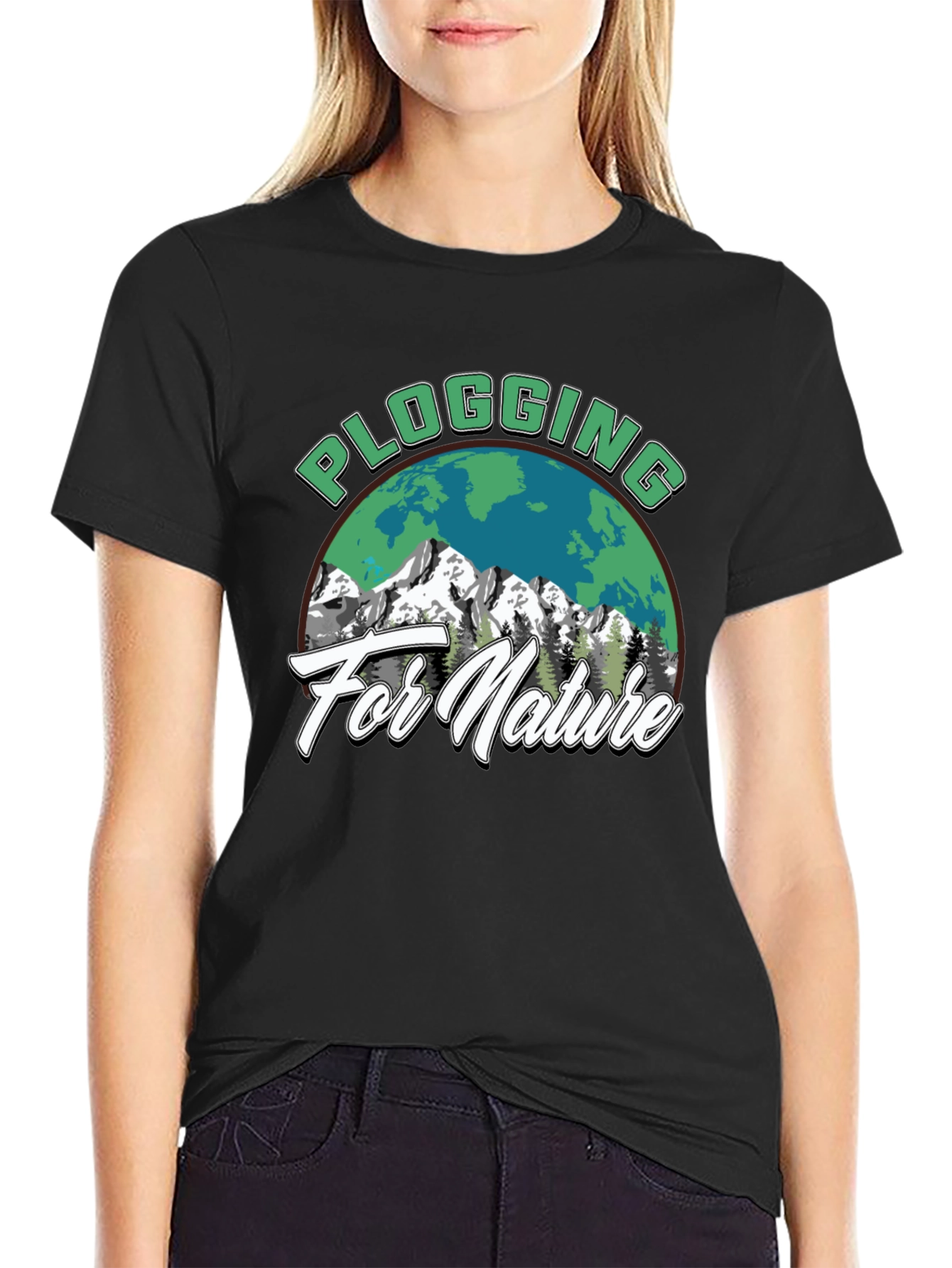 Plogging for Nature Graphic T-Shirt
