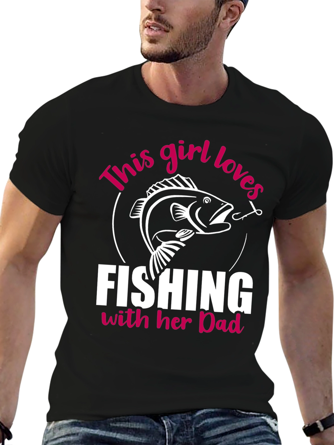 Girl Loves Fishing with Dad T-Shirt