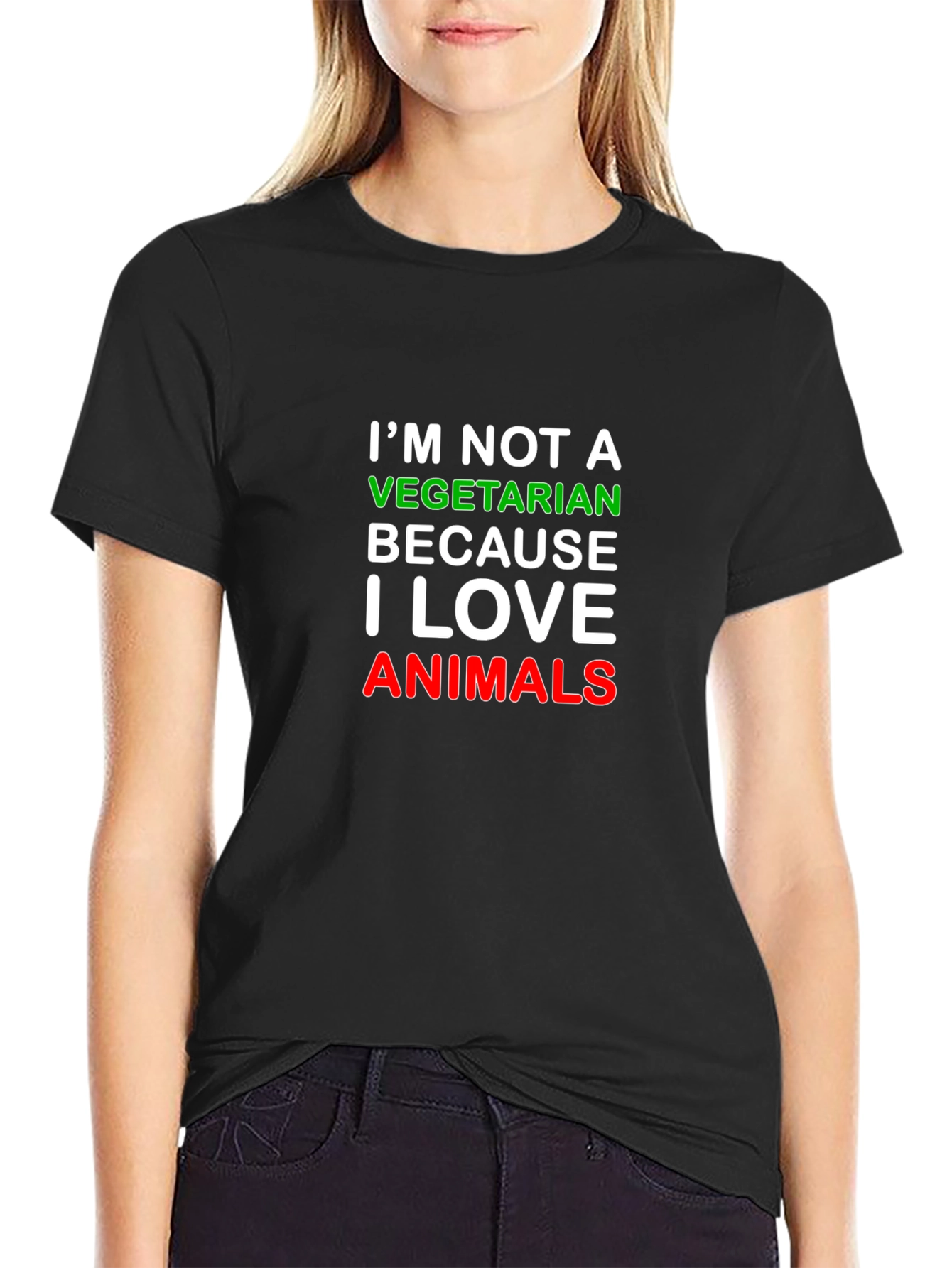 Im Not a Vegetarian Black T-Shirt