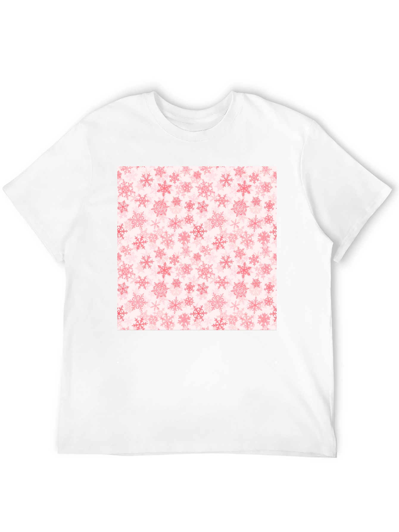 Snowflake Pattern Black Tee