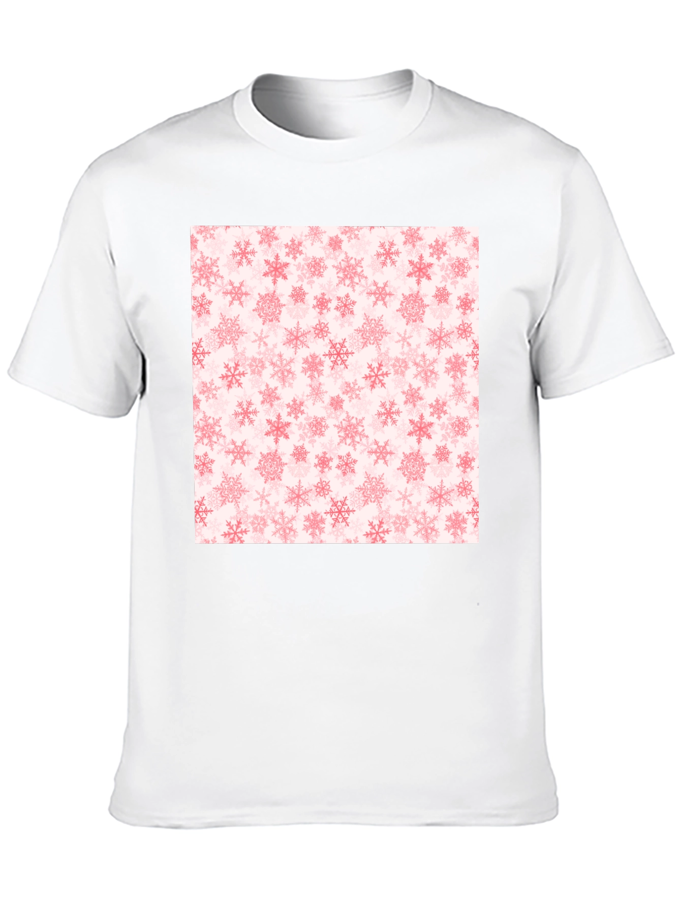 Snowflake Pattern Black Tee