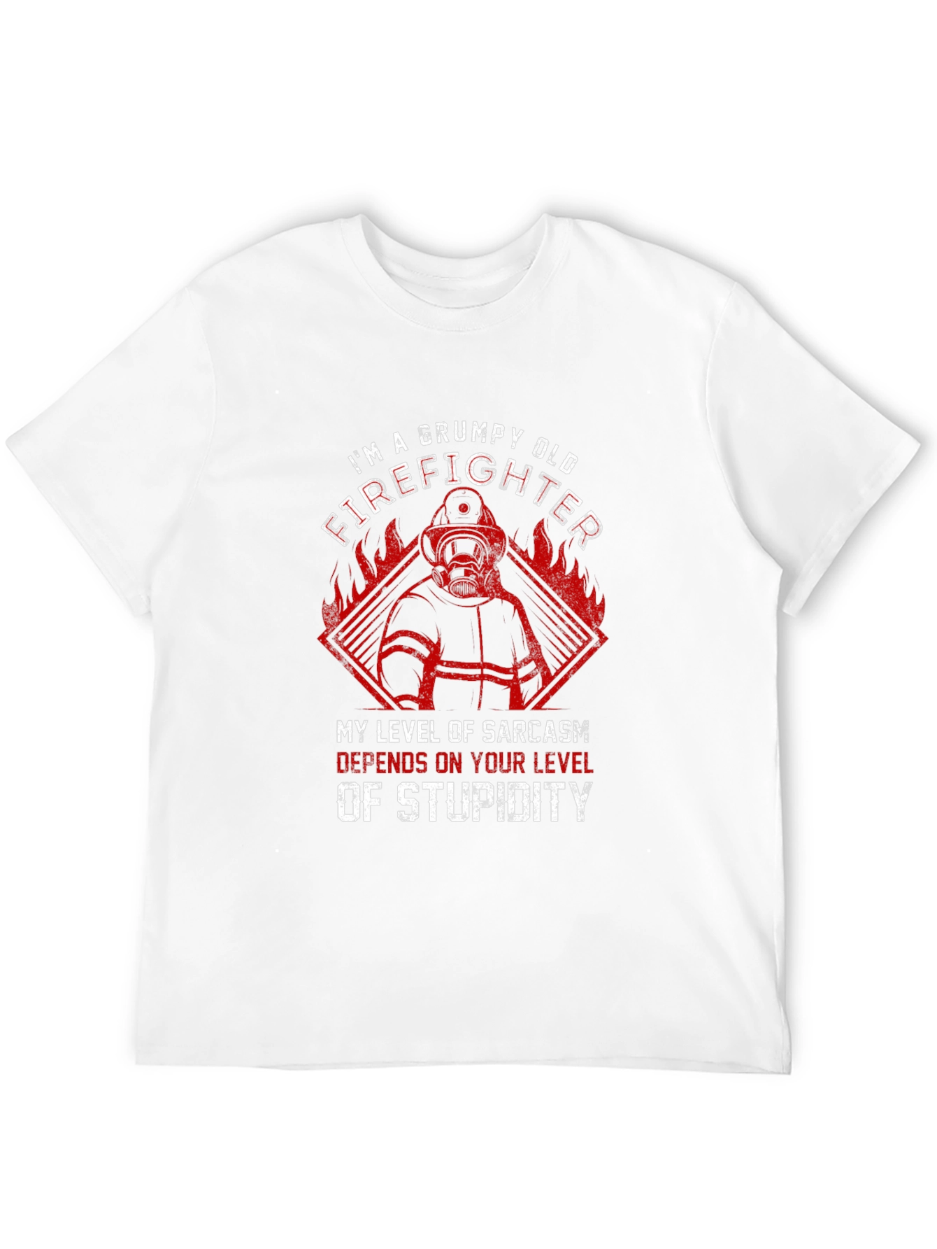 Grumpy Old Firefighter Graphic T-Shirt