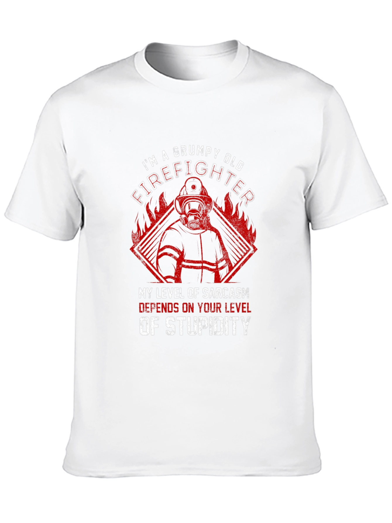Grumpy Old Firefighter Graphic T-Shirt