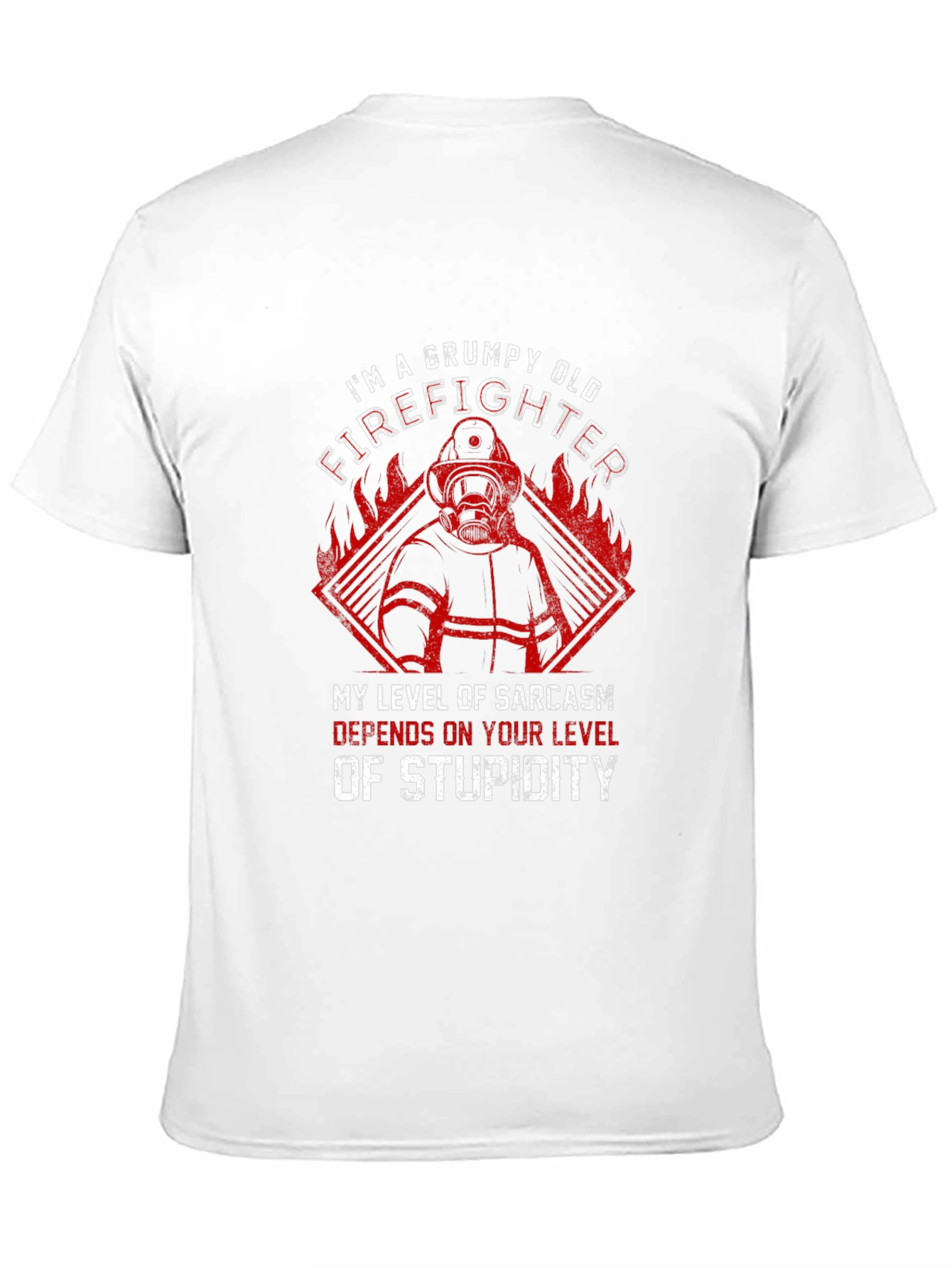 Grumpy Old Firefighter Graphic T-Shirt