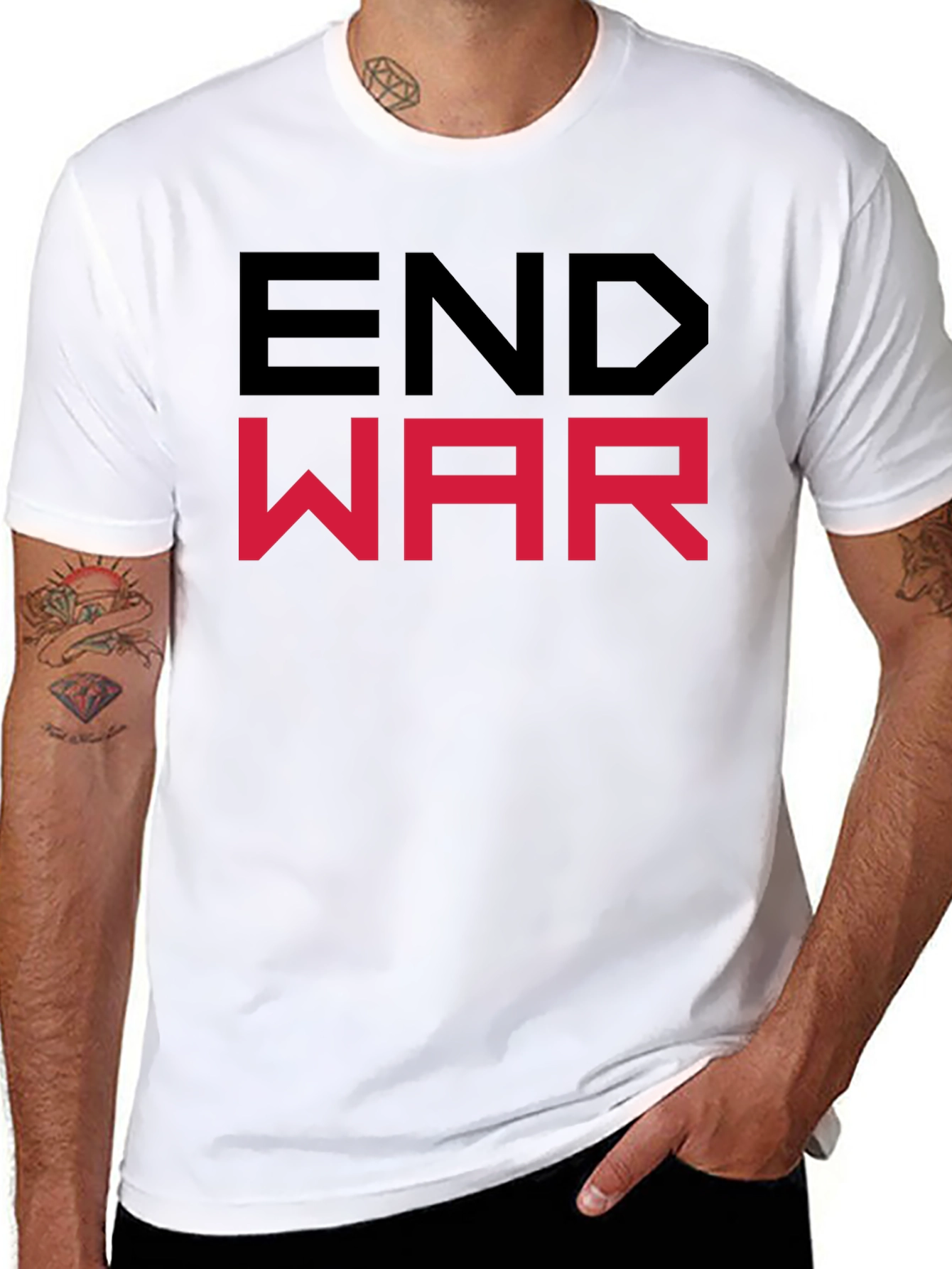 End War Graphic Tee - Bold Statement Shirt
