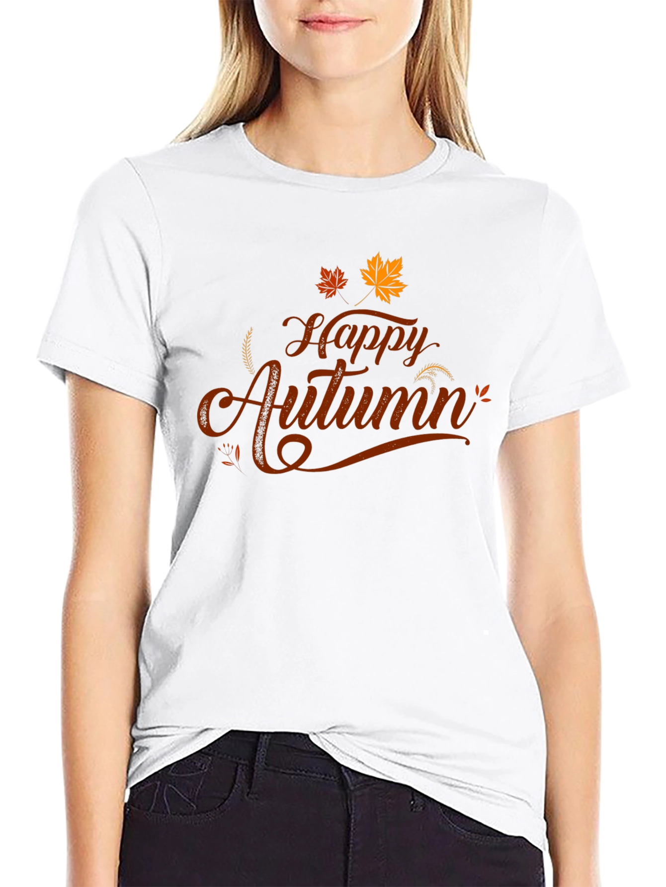 Happy Autumn Graphic Tee - Fall Season Shirt