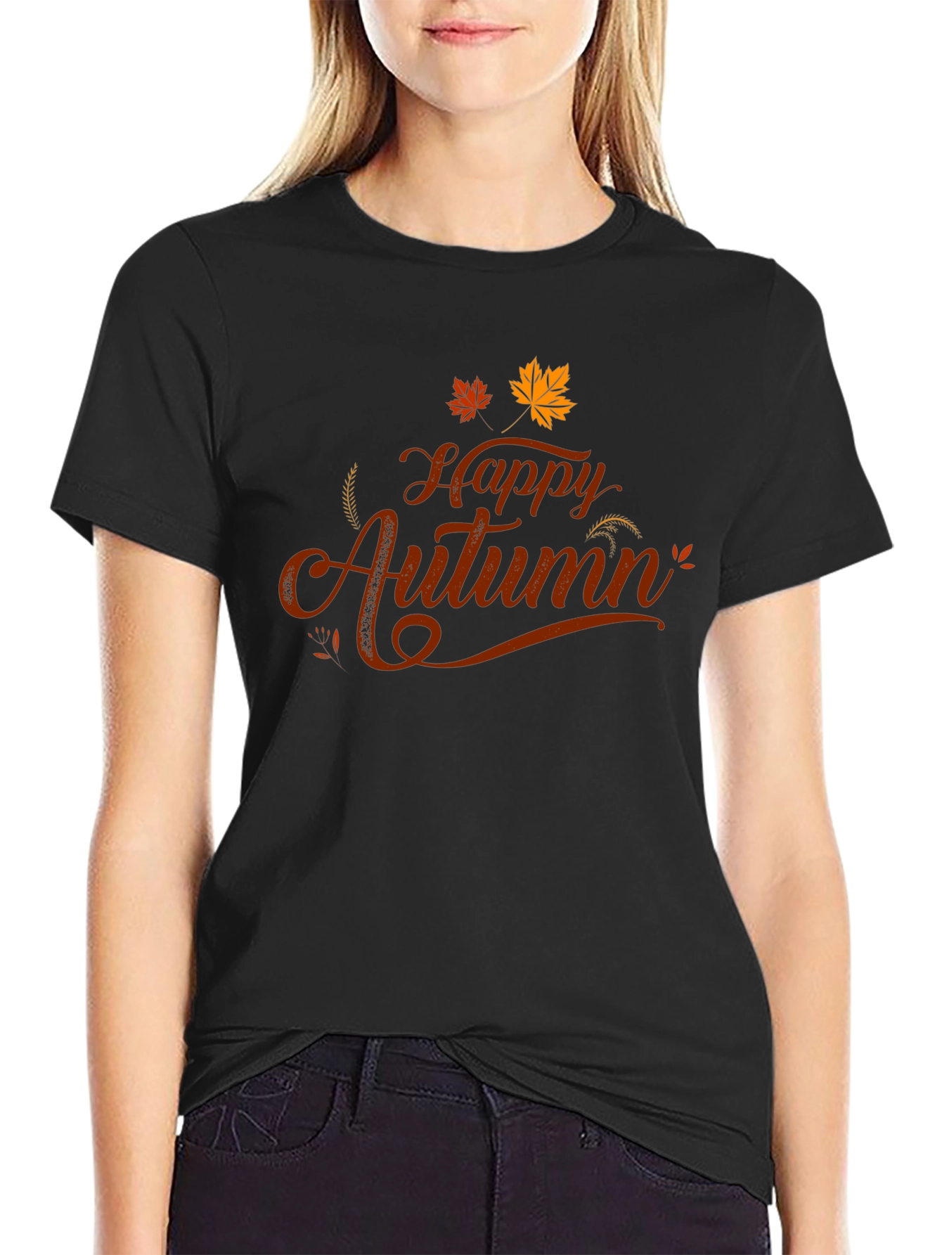 Happy Autumn Graphic Tee - Fall Season Shirt
