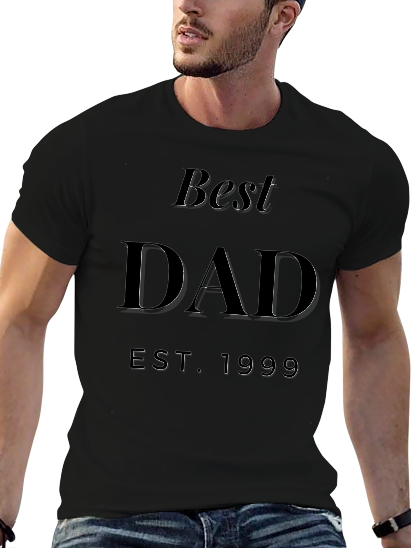 Best Dad EST 1999 Black T-Shirt