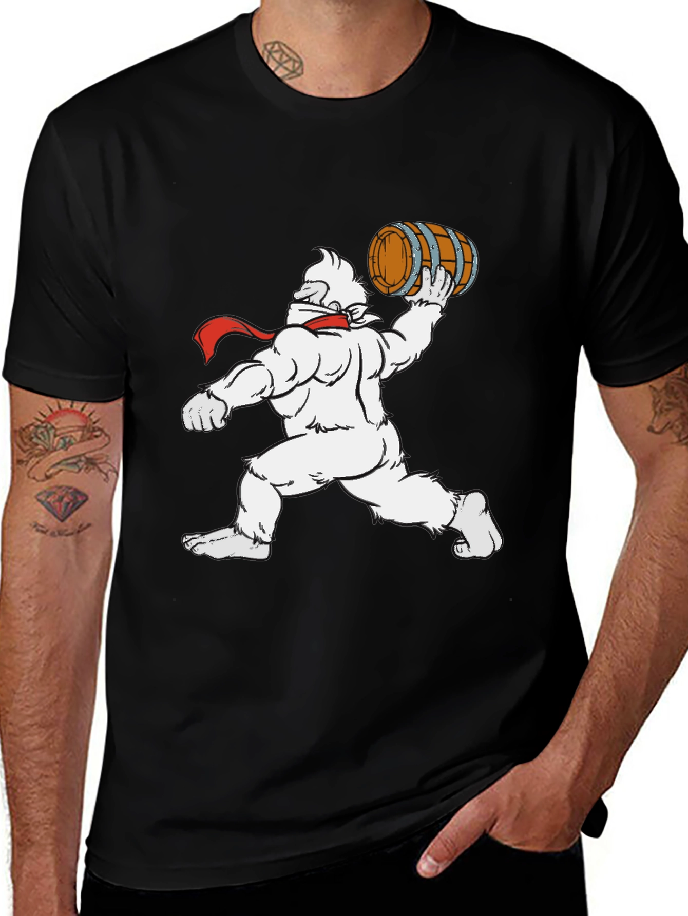 Yeti Barrel Toss Black T-Shirt