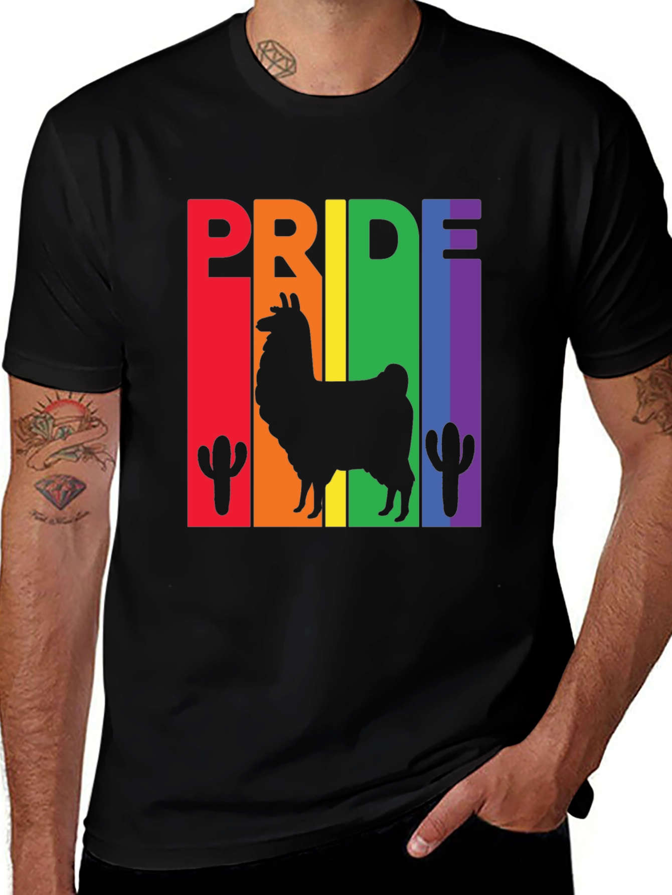 Pride Llama Graphic Tee - LGBTQ+ Pride Shirt