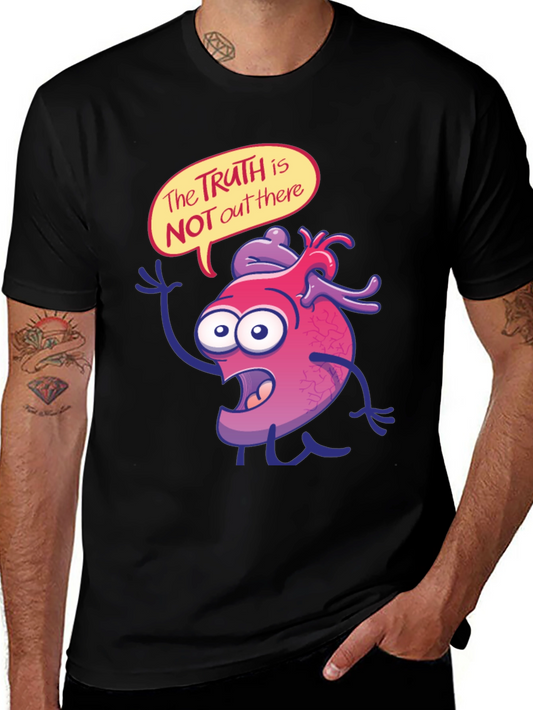 Cartoon Heart Graphic T-Shirt