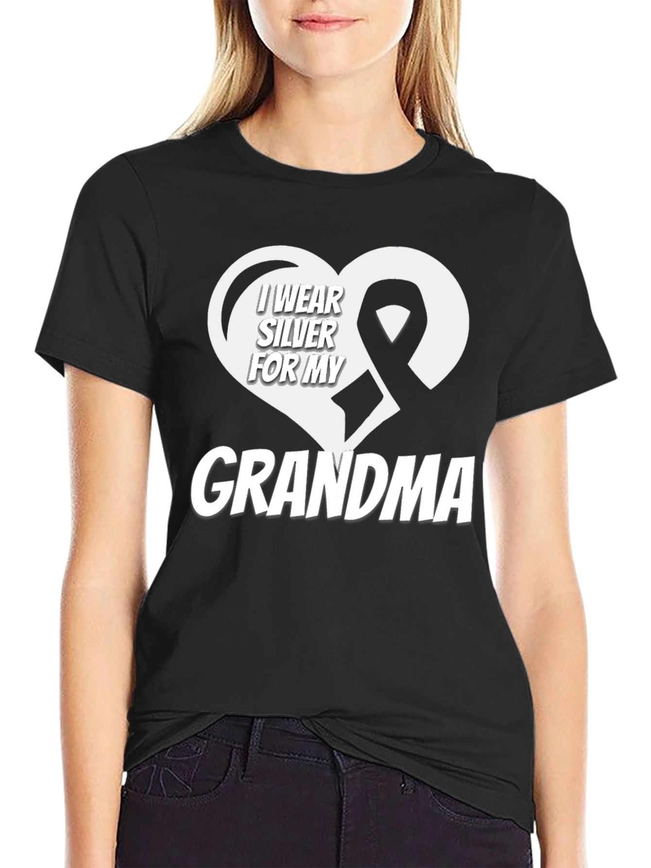 I Wear Silver for My Grandma T-Shirt