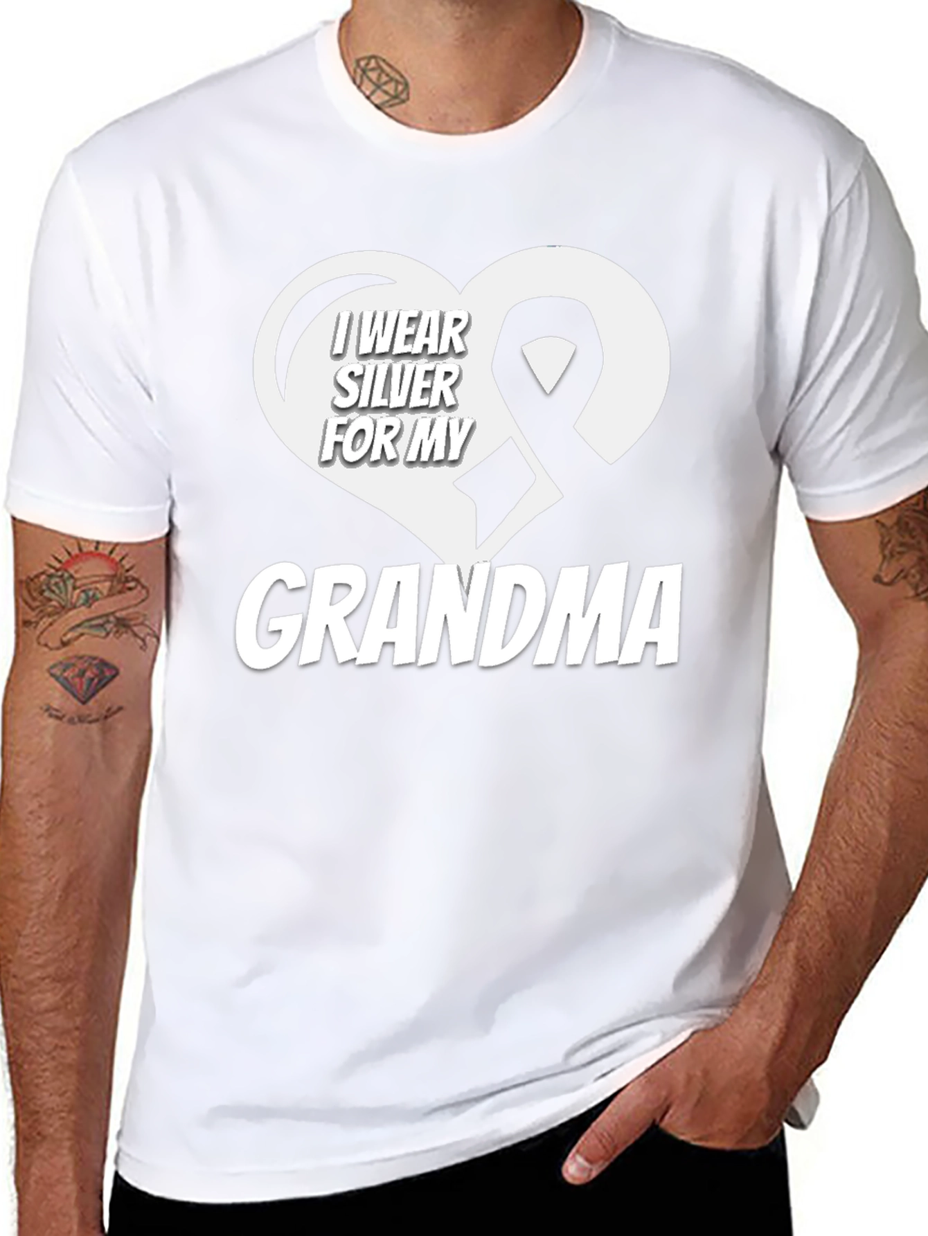 I Wear Silver for My Grandma T-Shirt