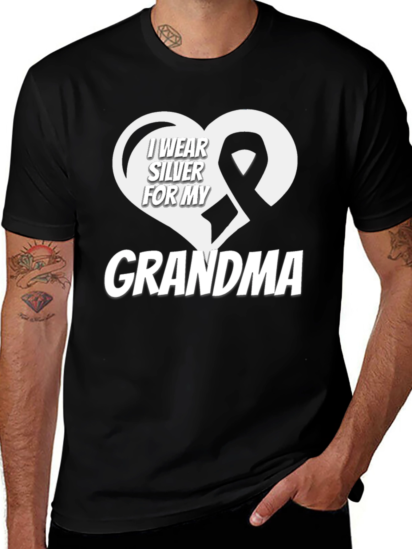 I Wear Silver for My Grandma T-Shirt