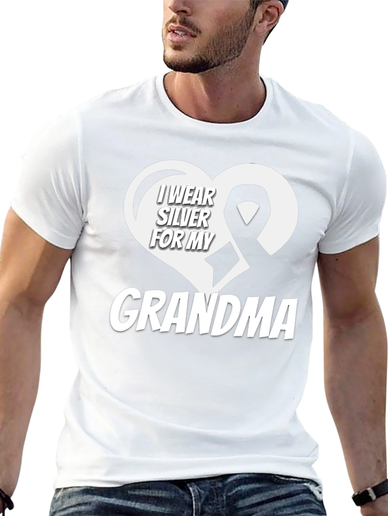 I Wear Silver for My Grandma T-Shirt