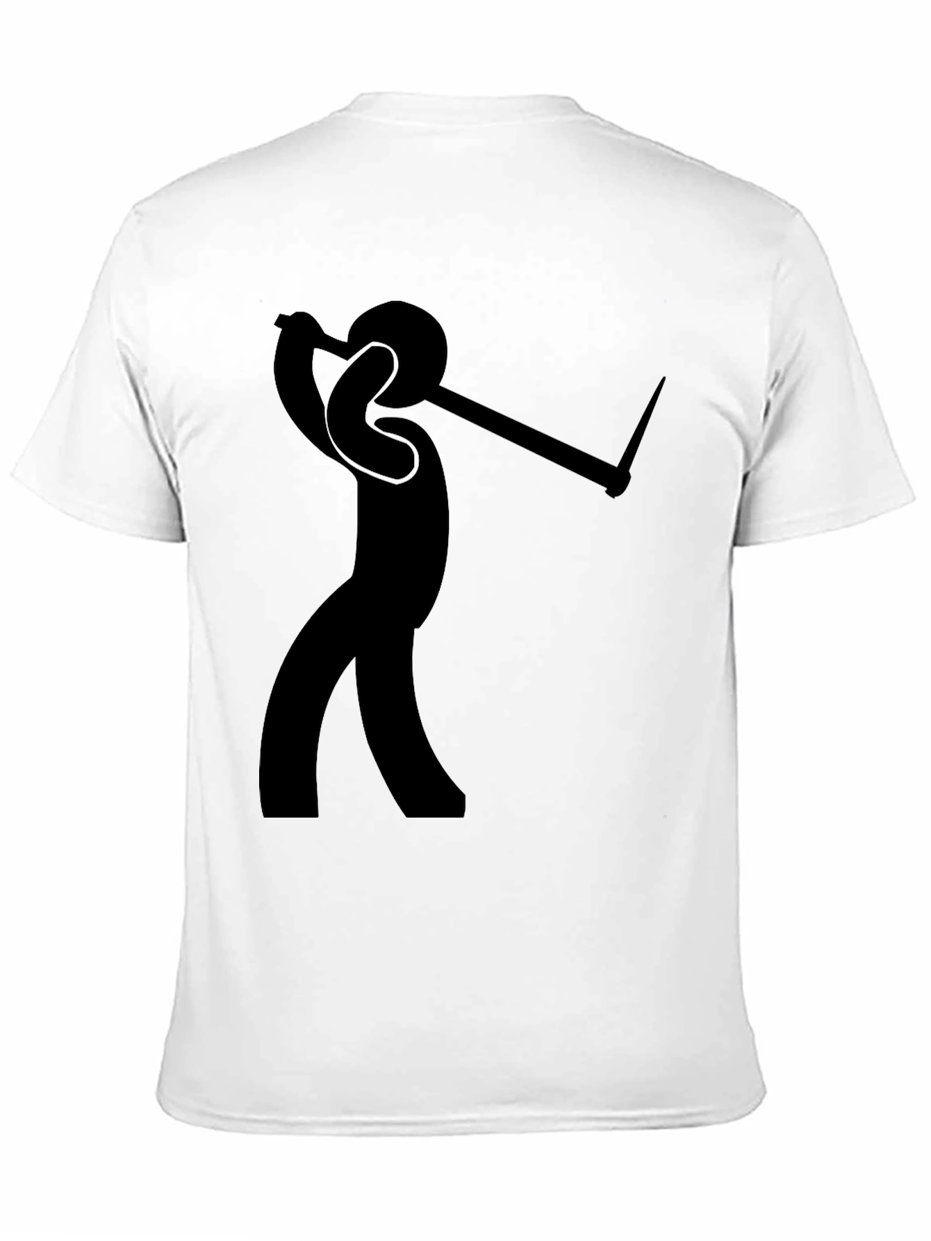 Silhouette Golfer Black T-Shirt