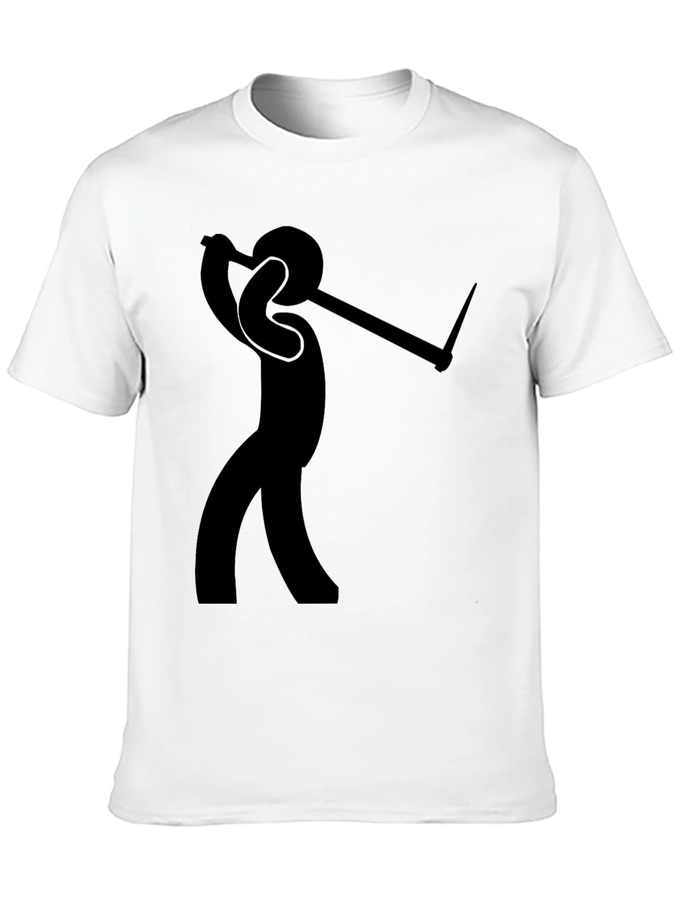 Silhouette Golfer Black T-Shirt