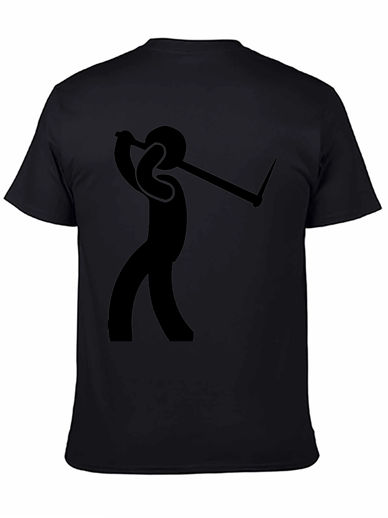 Silhouette Golfer Black T-Shirt