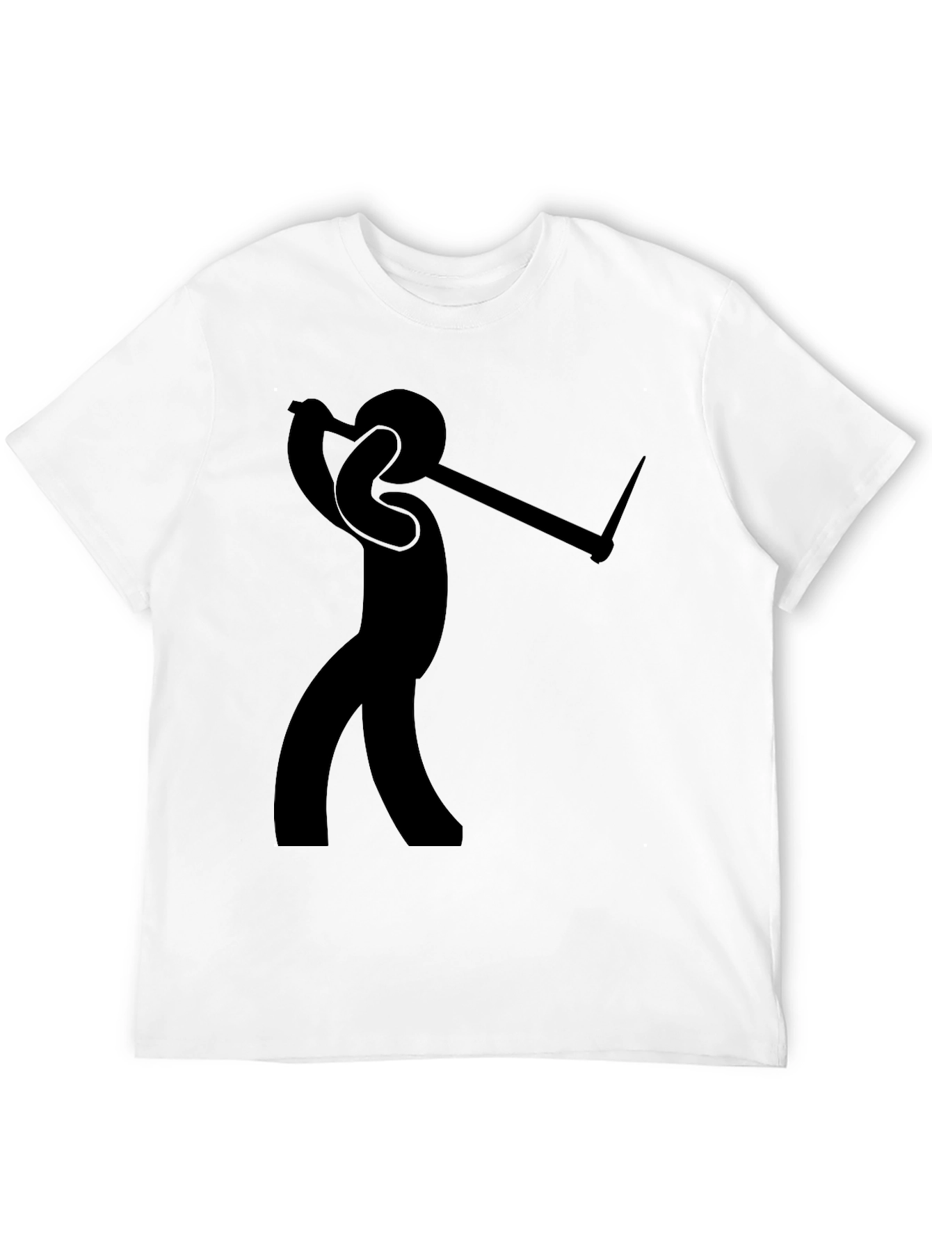 Silhouette Golfer Black T-Shirt