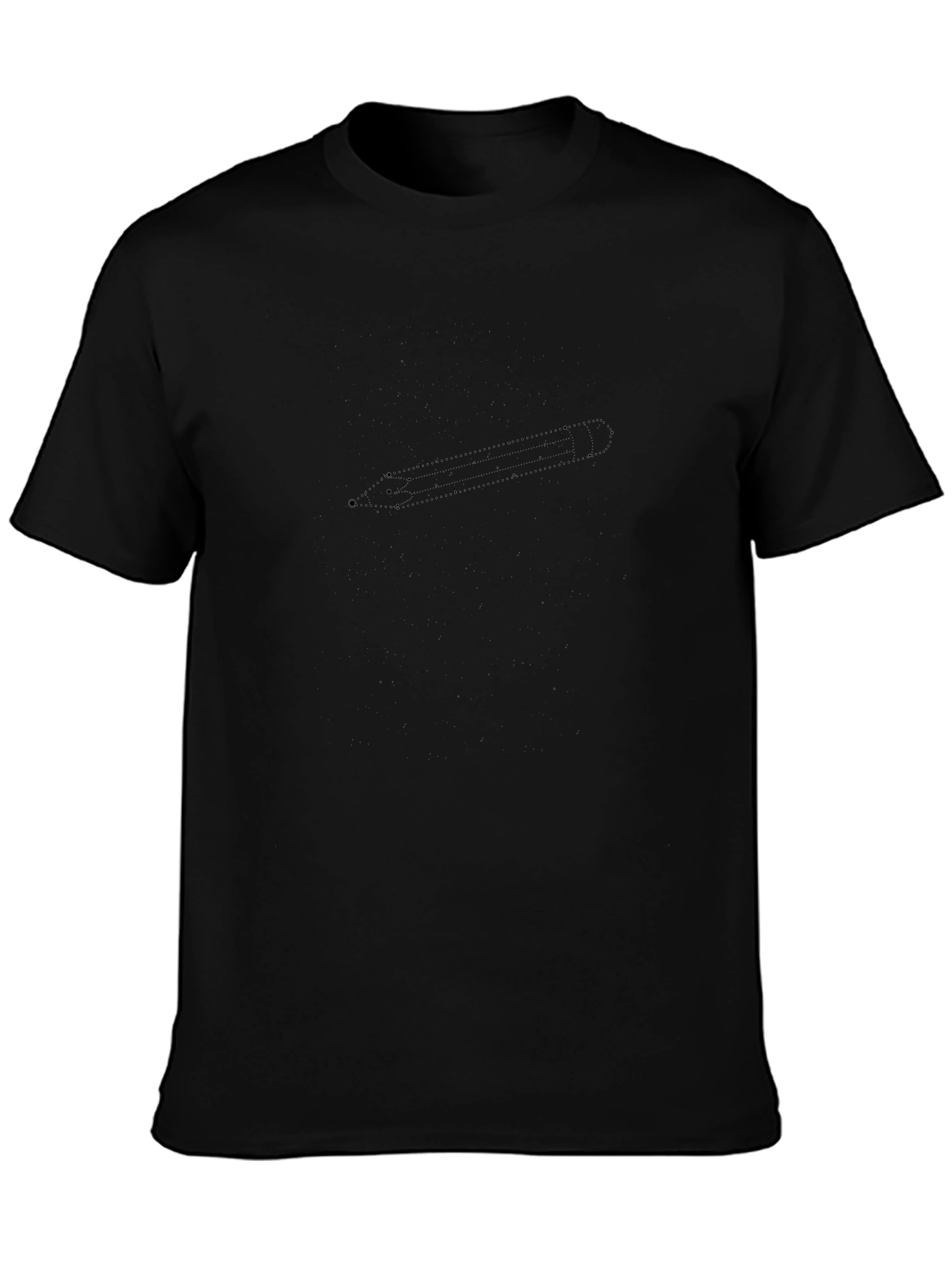 Mens Black Graphic Tee - Sleek & Modern