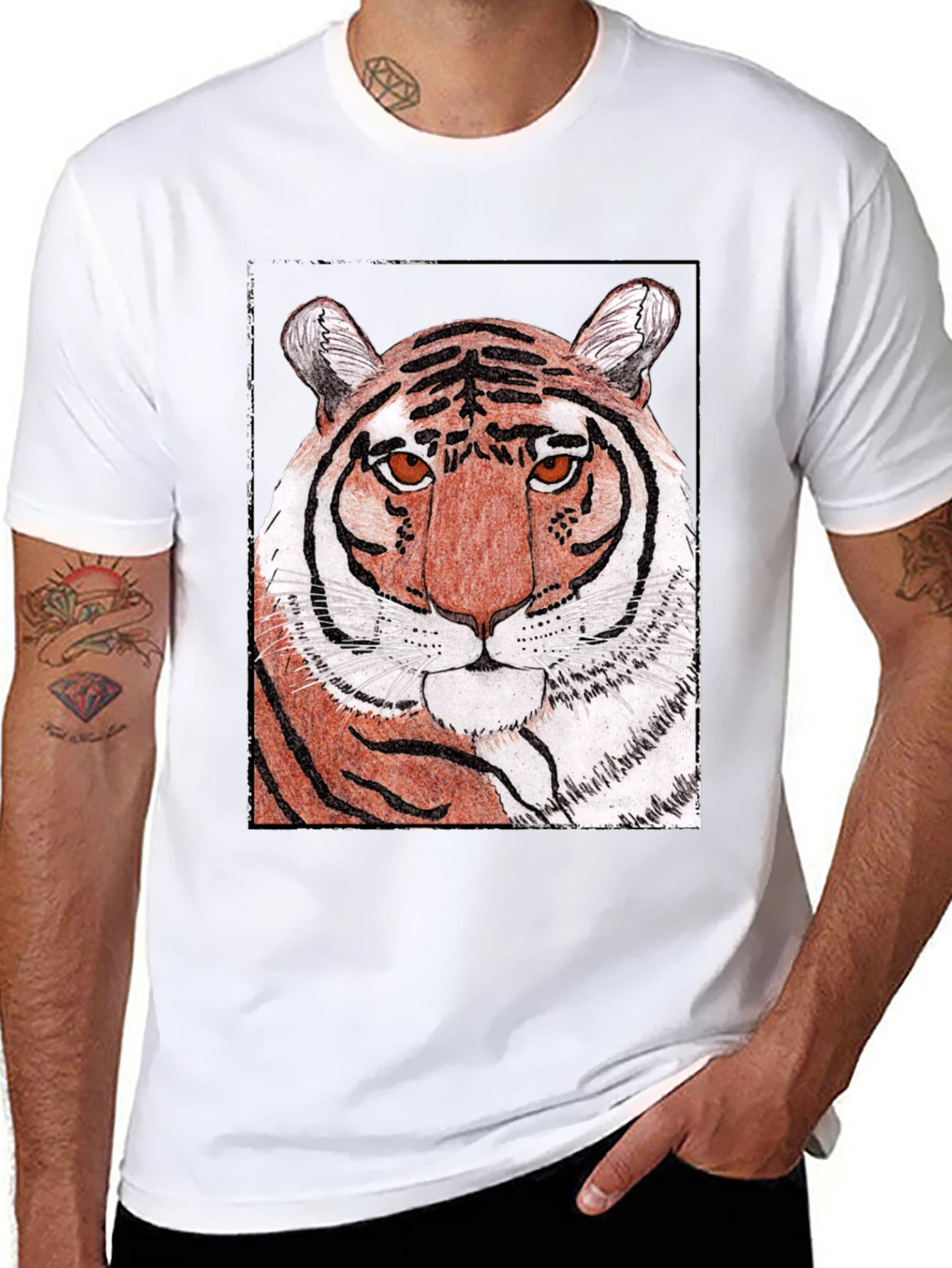 Tiger Graphic Print T-Shirt