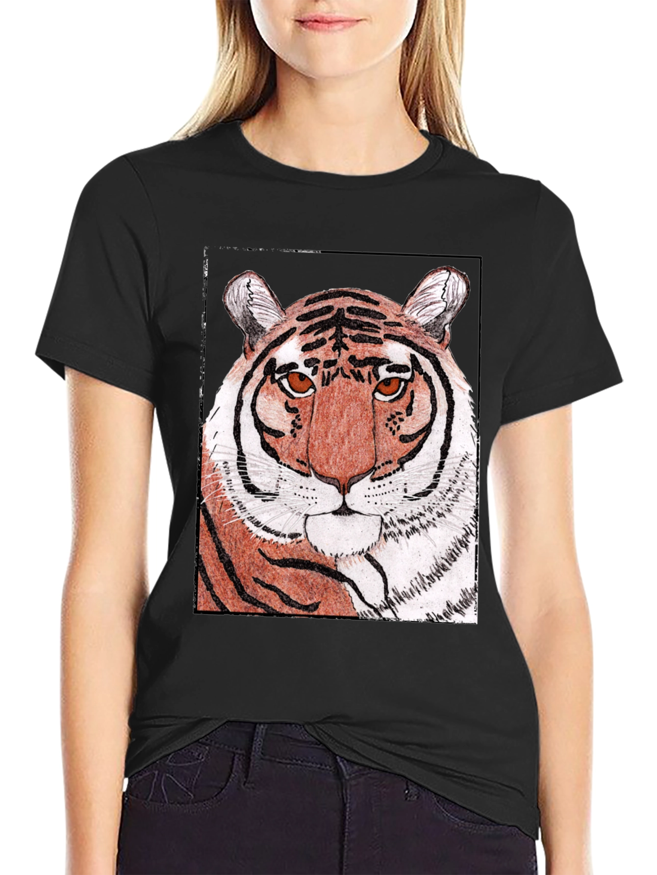 Tiger Graphic Print T-Shirt