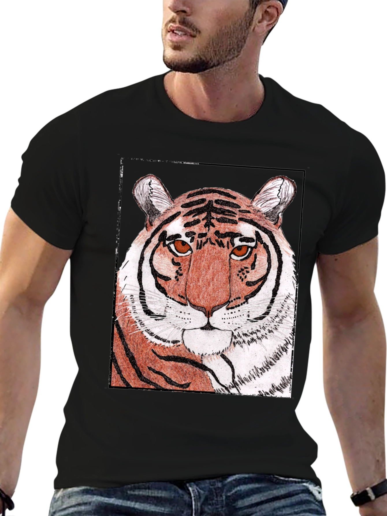Tiger Graphic Print T-Shirt