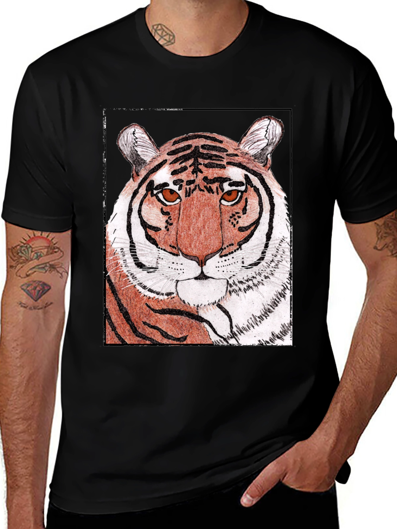 Tiger Graphic Print T-Shirt