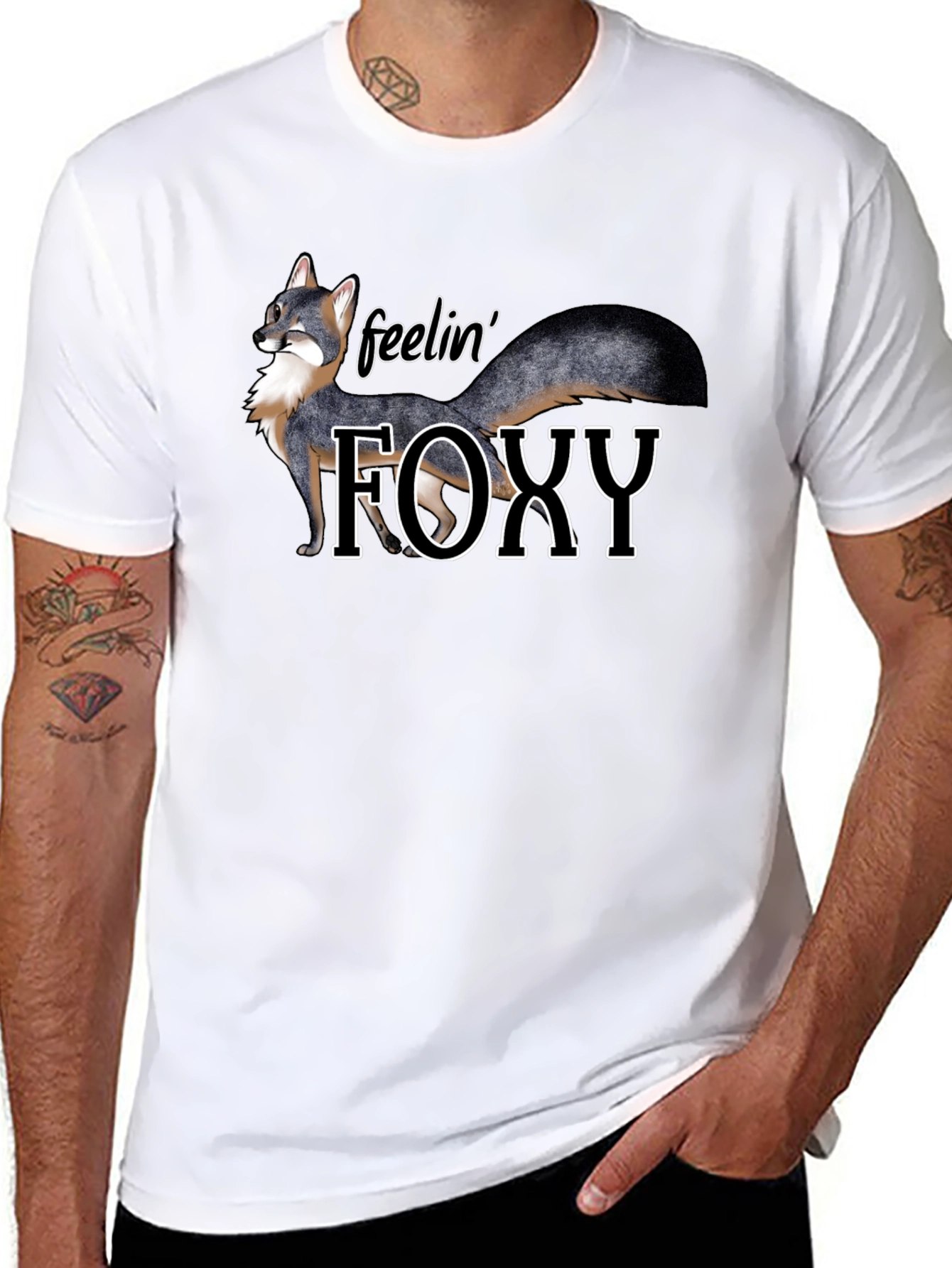 Feelin Foxy Graphic T-Shirt - Black