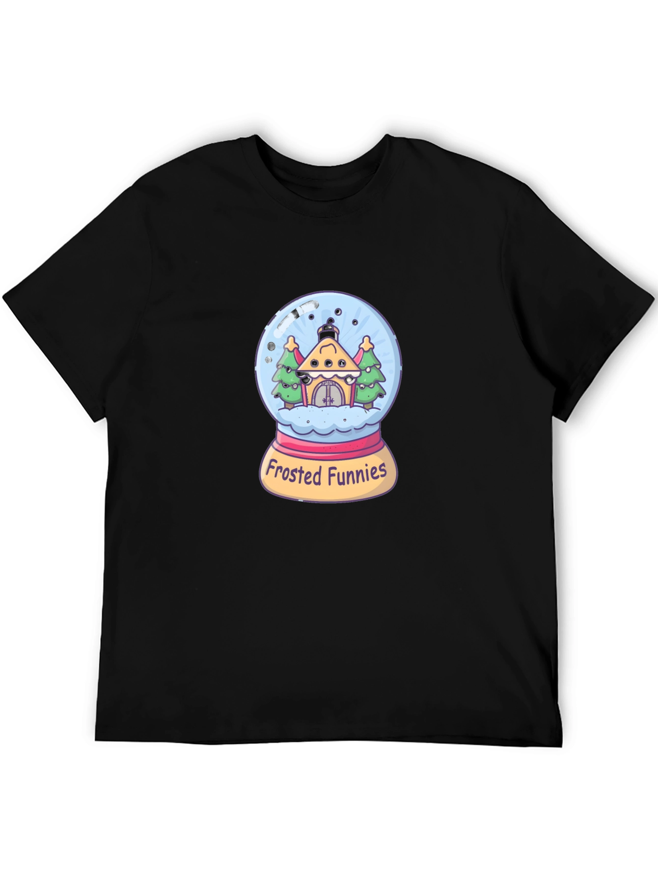 Frosted Funnies Graphic Tee - Quirky Black T-Shirt