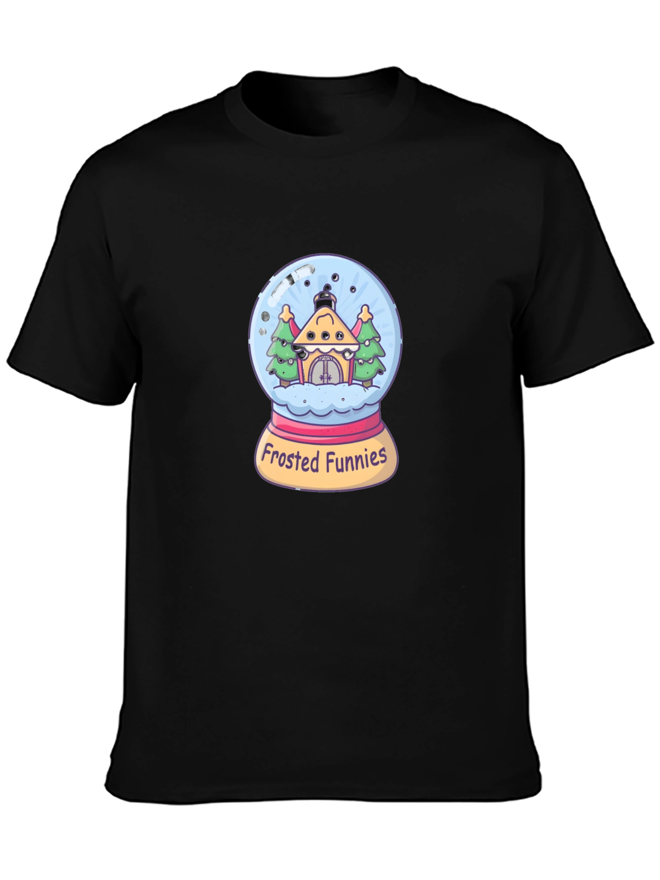 Frosted Funnies Graphic Tee - Quirky Black T-Shirt