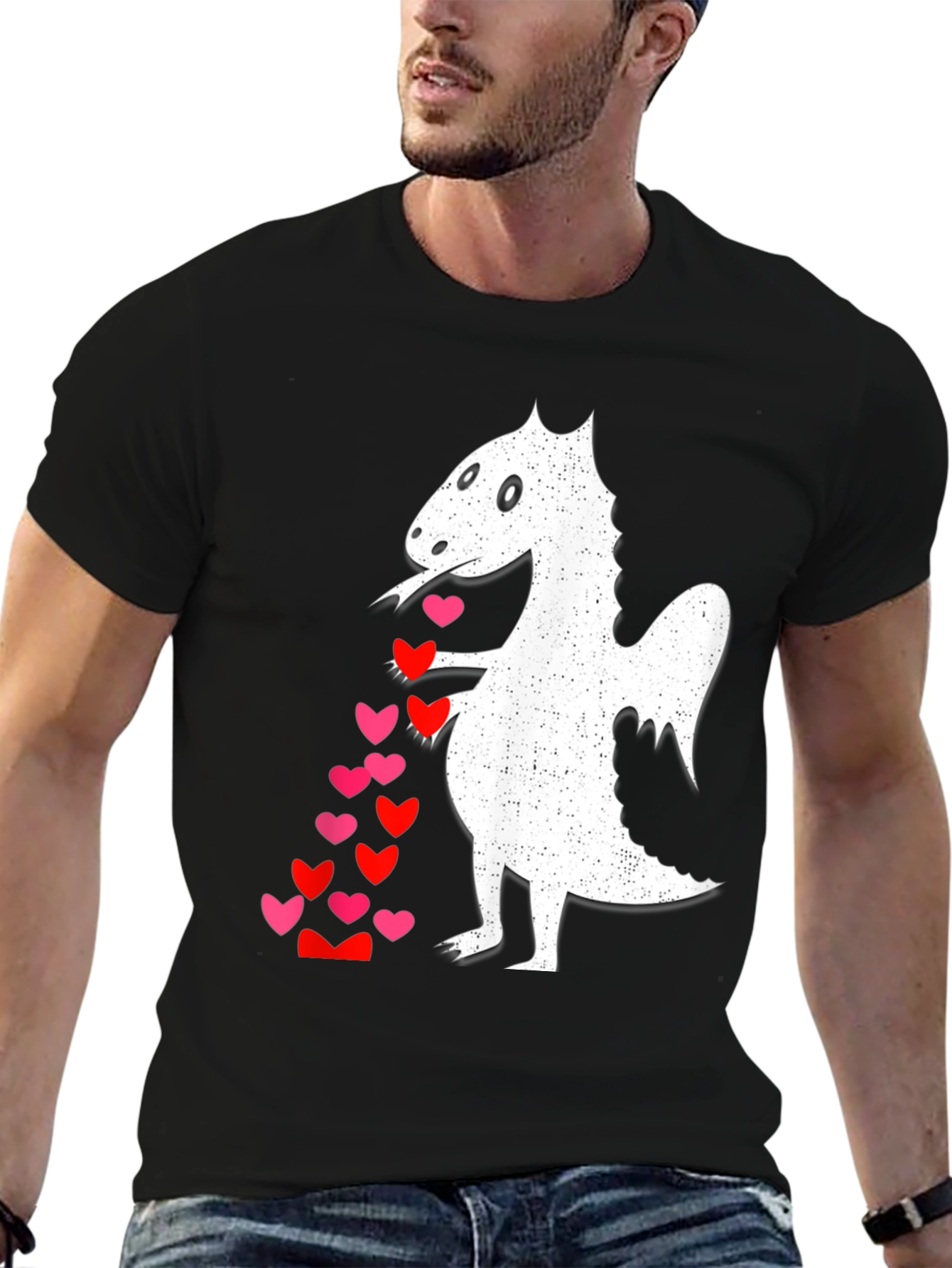 Dragon Love T-Shirt - Whimsical Heart Design