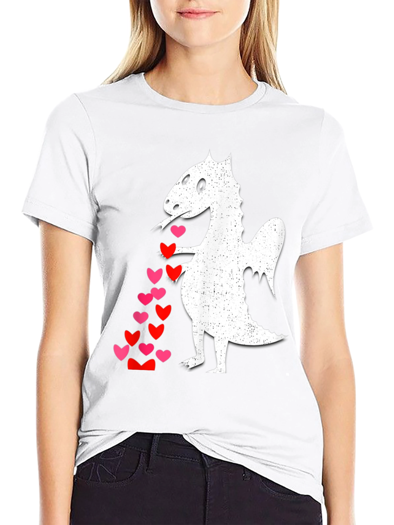 Dragon Love T-Shirt - Whimsical Heart Design