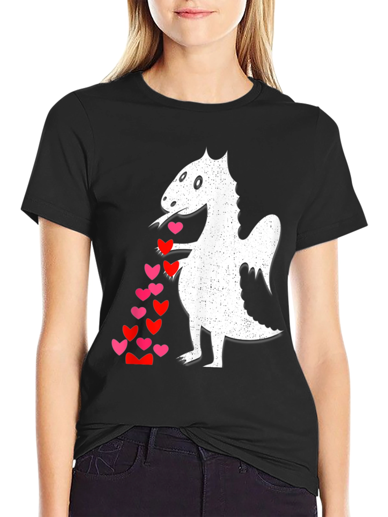 Dragon Love T-Shirt - Whimsical Heart Design