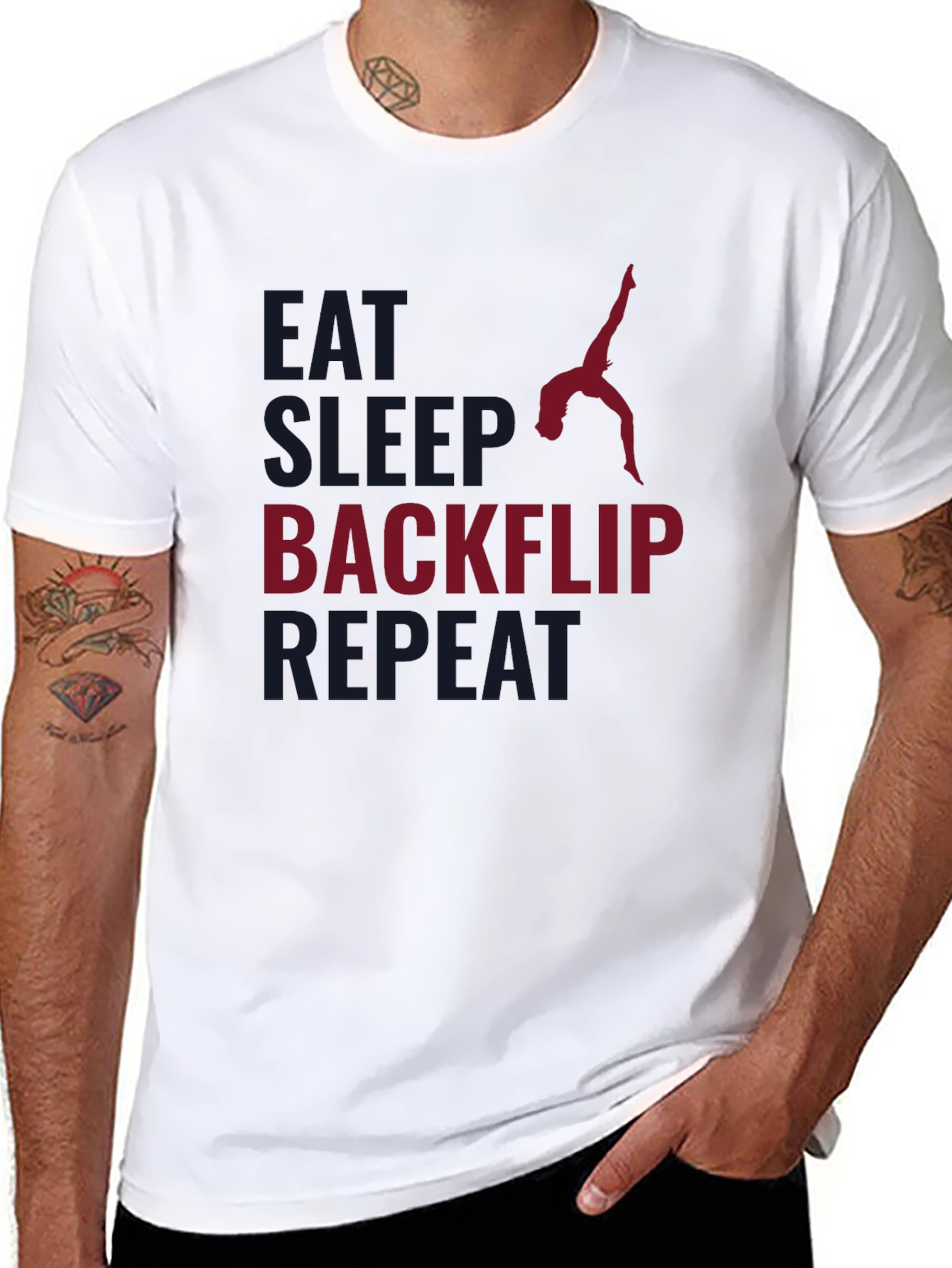 Eat Sleep Backflip Repeat - Gymnast T-Shirt