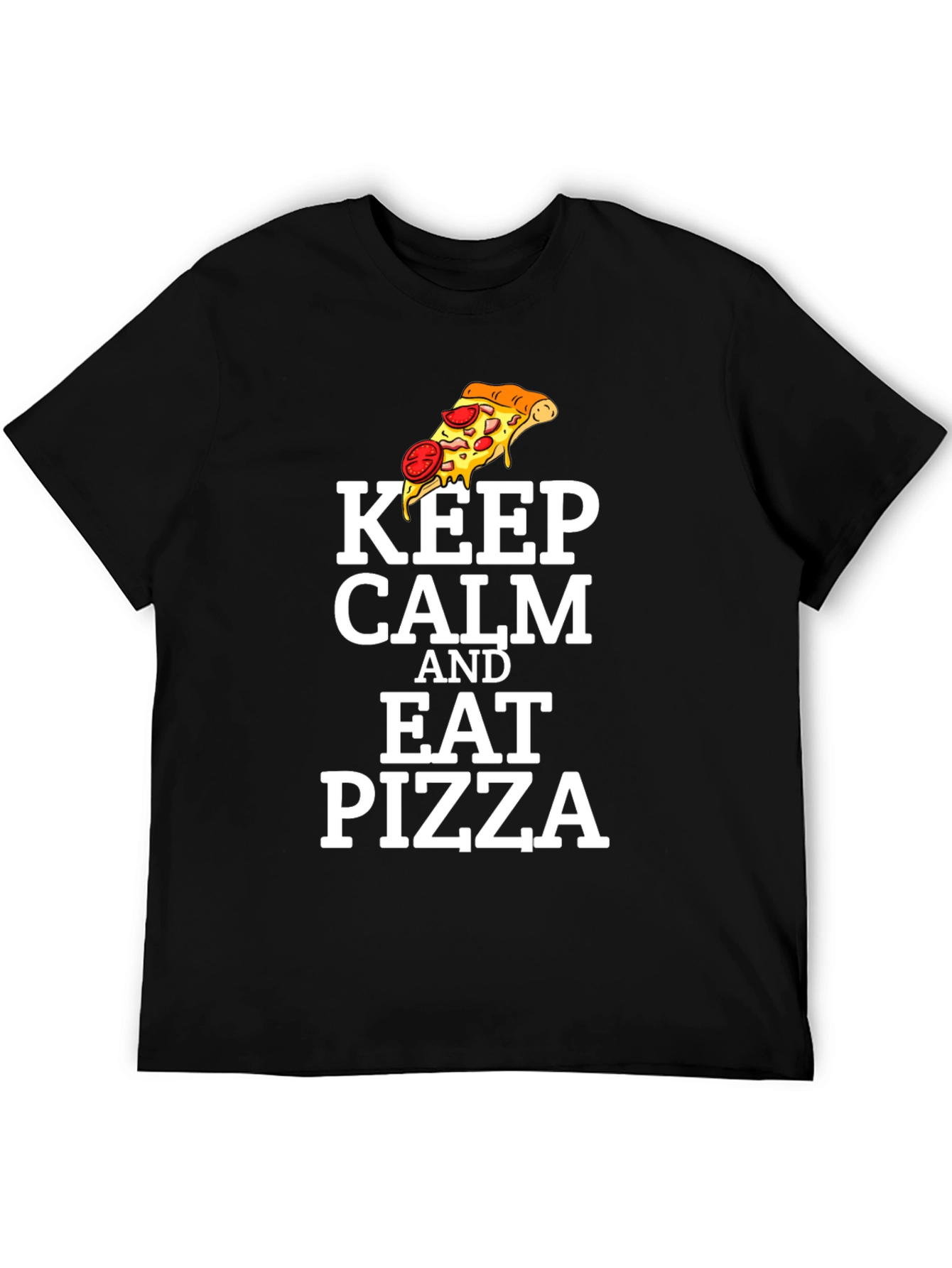 Keep Calm and Eat Pizza Graphic T-Shirt
