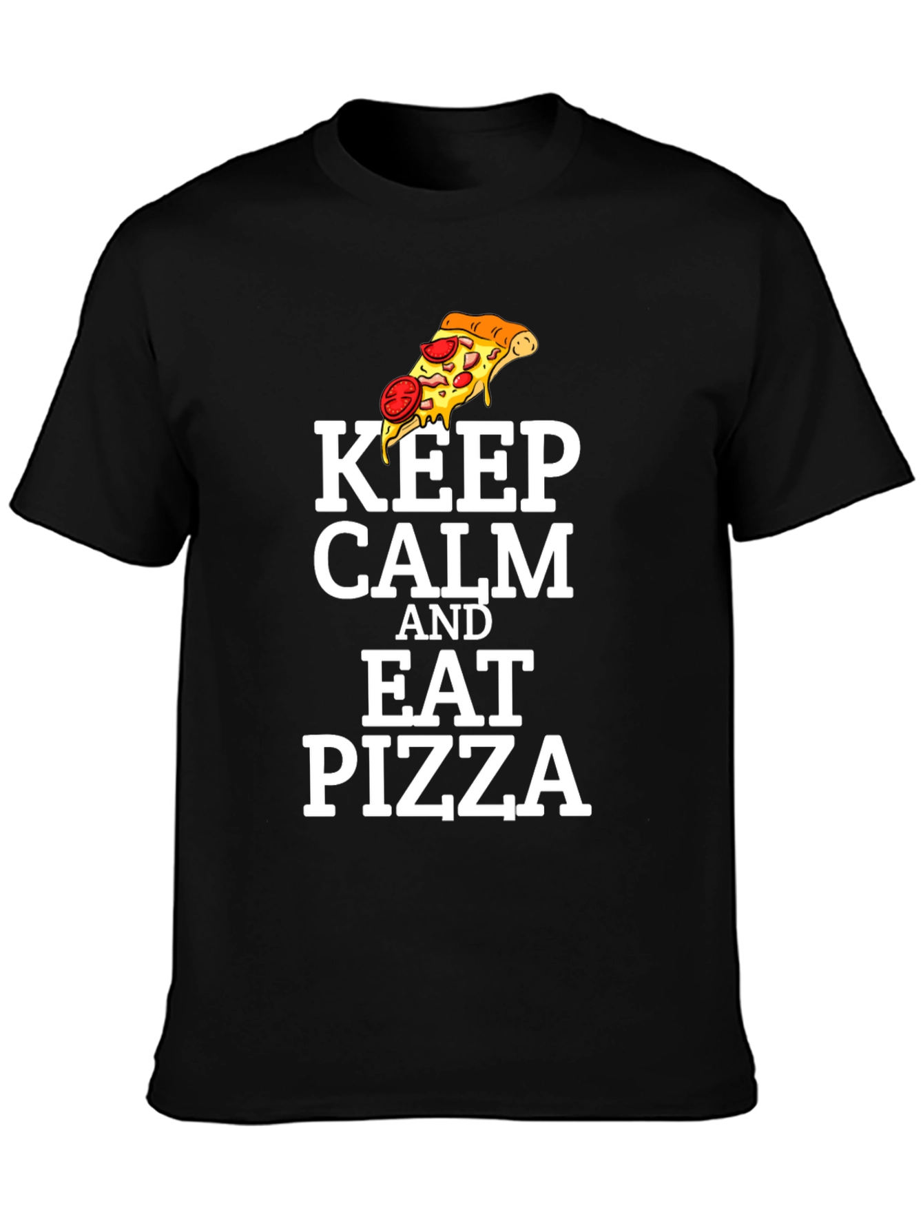 Keep Calm and Eat Pizza Graphic T-Shirt