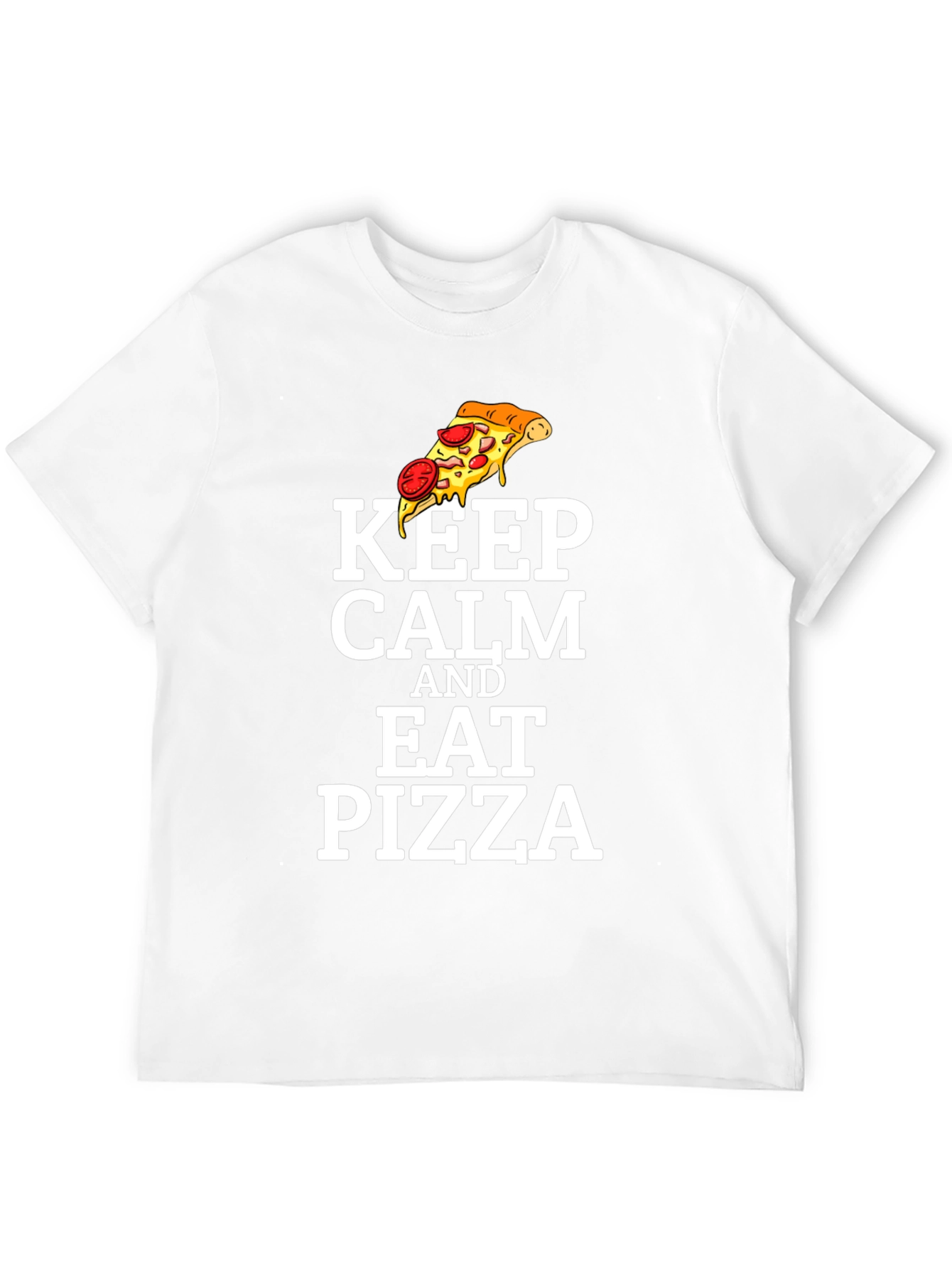 Keep Calm and Eat Pizza Graphic T-Shirt
